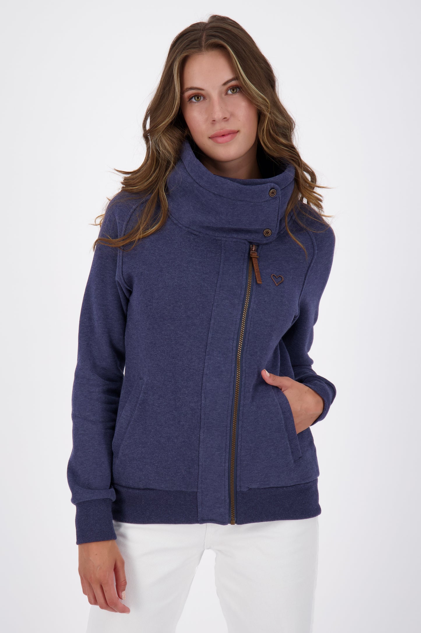 Damen Zip-Jacke MerteAK A - Komfort und Trend in Einem Dunkelblau