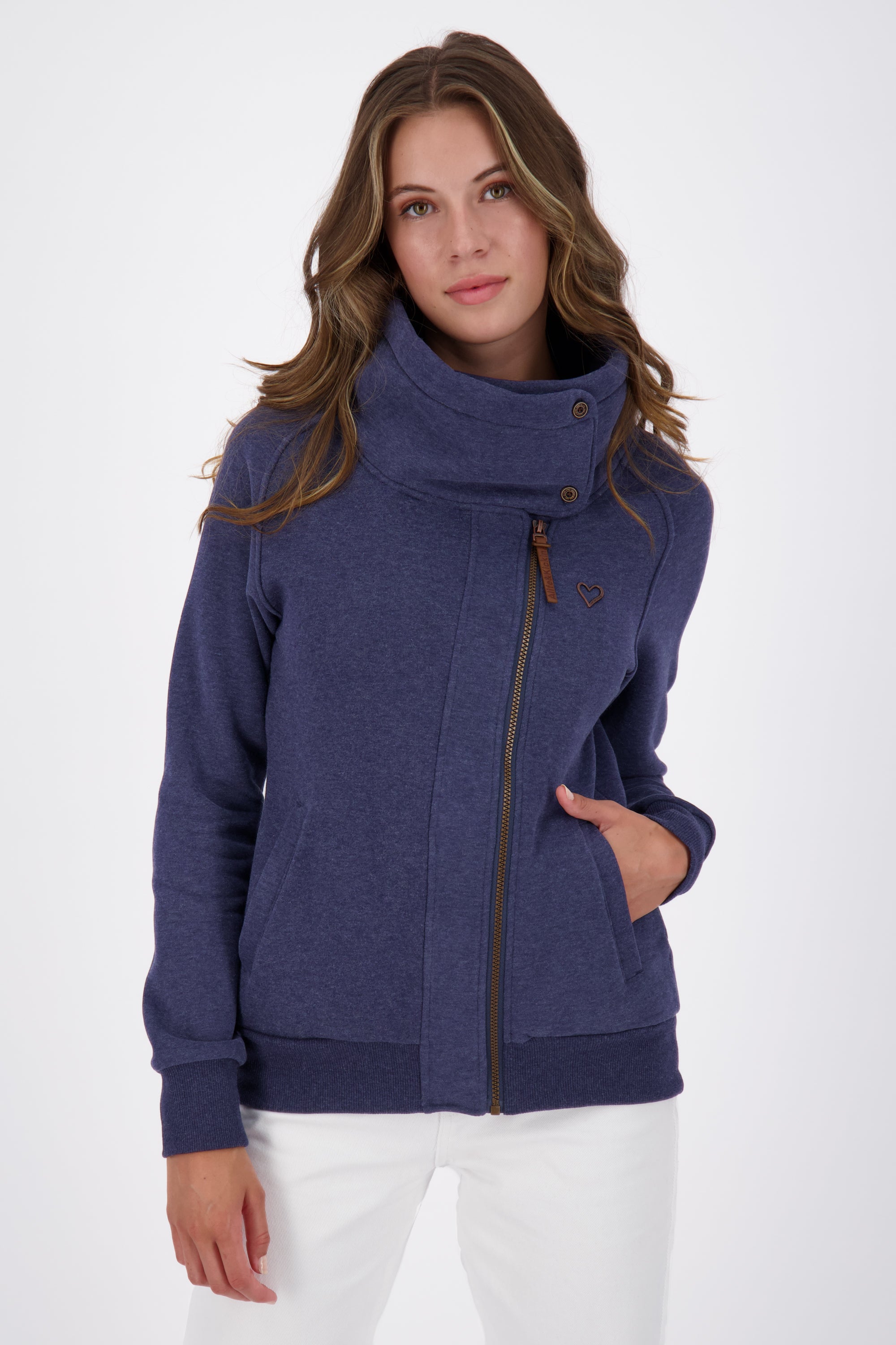 Damen Zip-Jacke MerteAK A - Komfort und Trend in Einem Dunkelblau