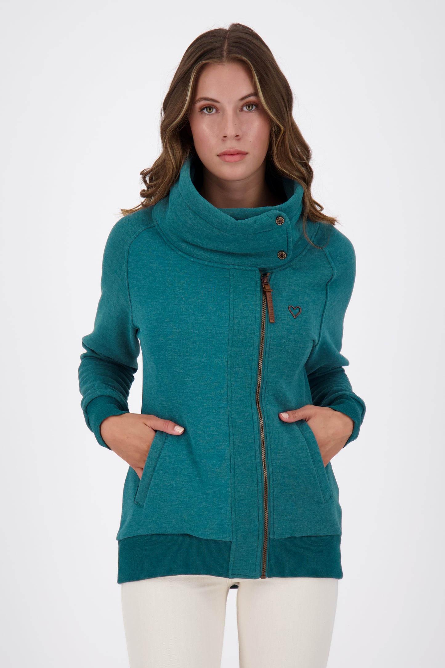 Damen Zip-Jacke MerteAK A - Komfort und Trend in Einem Dunkelgrün