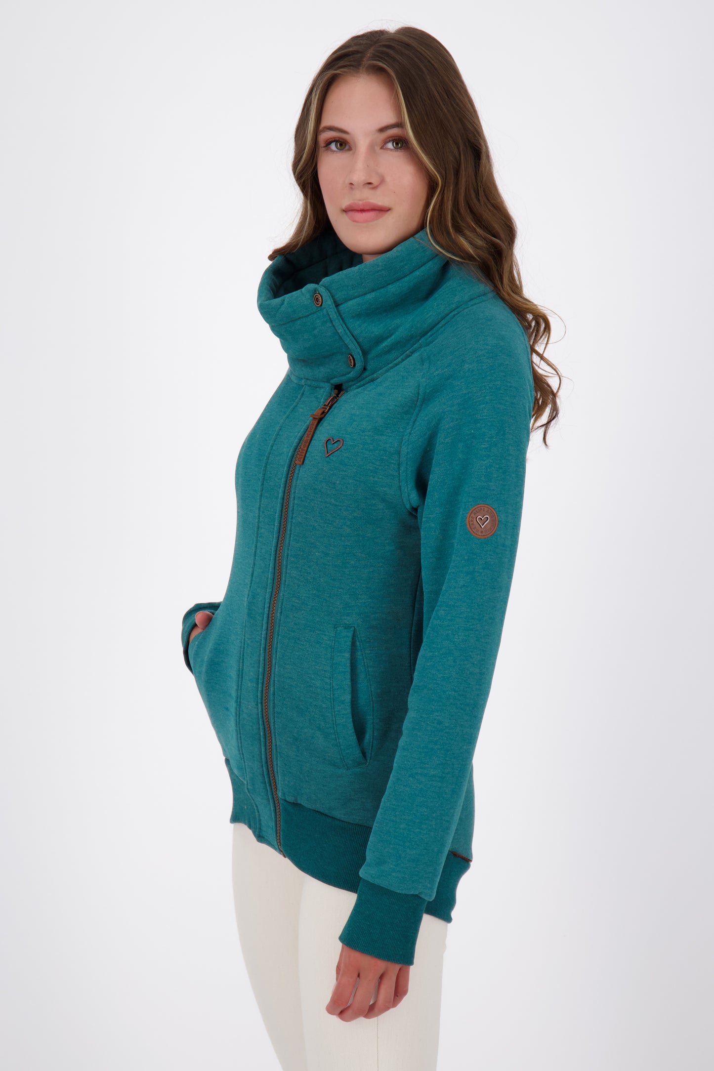 Damen Zip-Jacke MerteAK A - Komfort und Trend in Einem Dunkelgrün