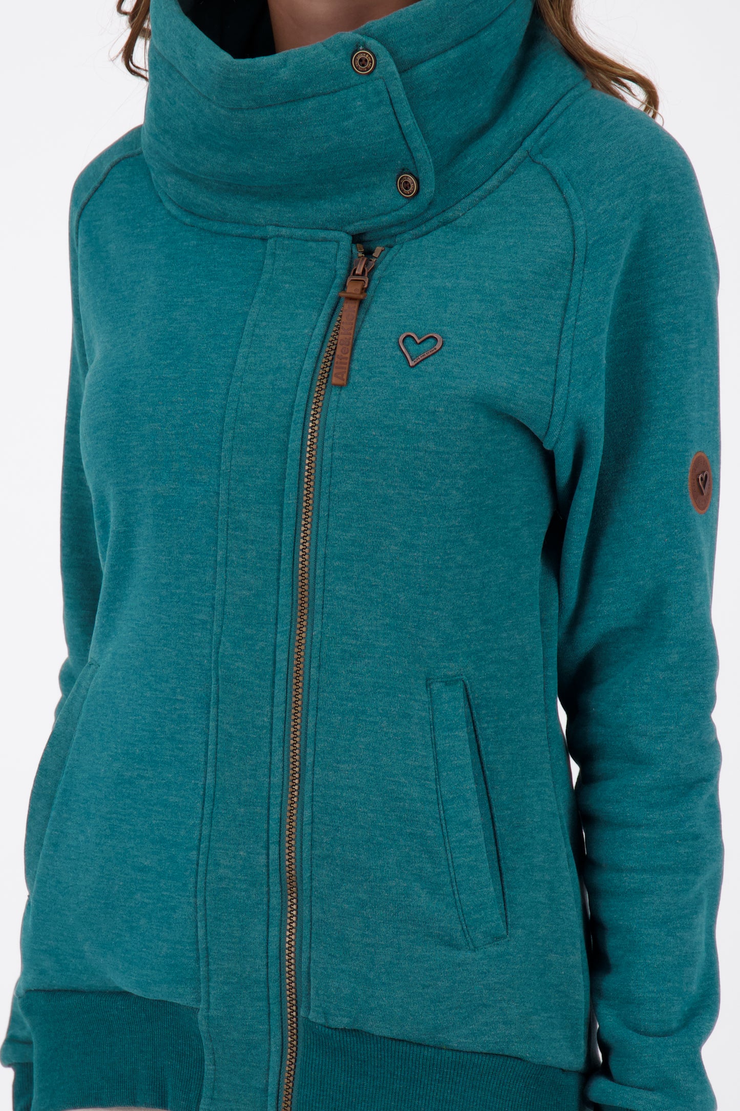 Damen Zip-Jacke MerteAK A - Komfort und Trend in Einem Dunkelgrün
