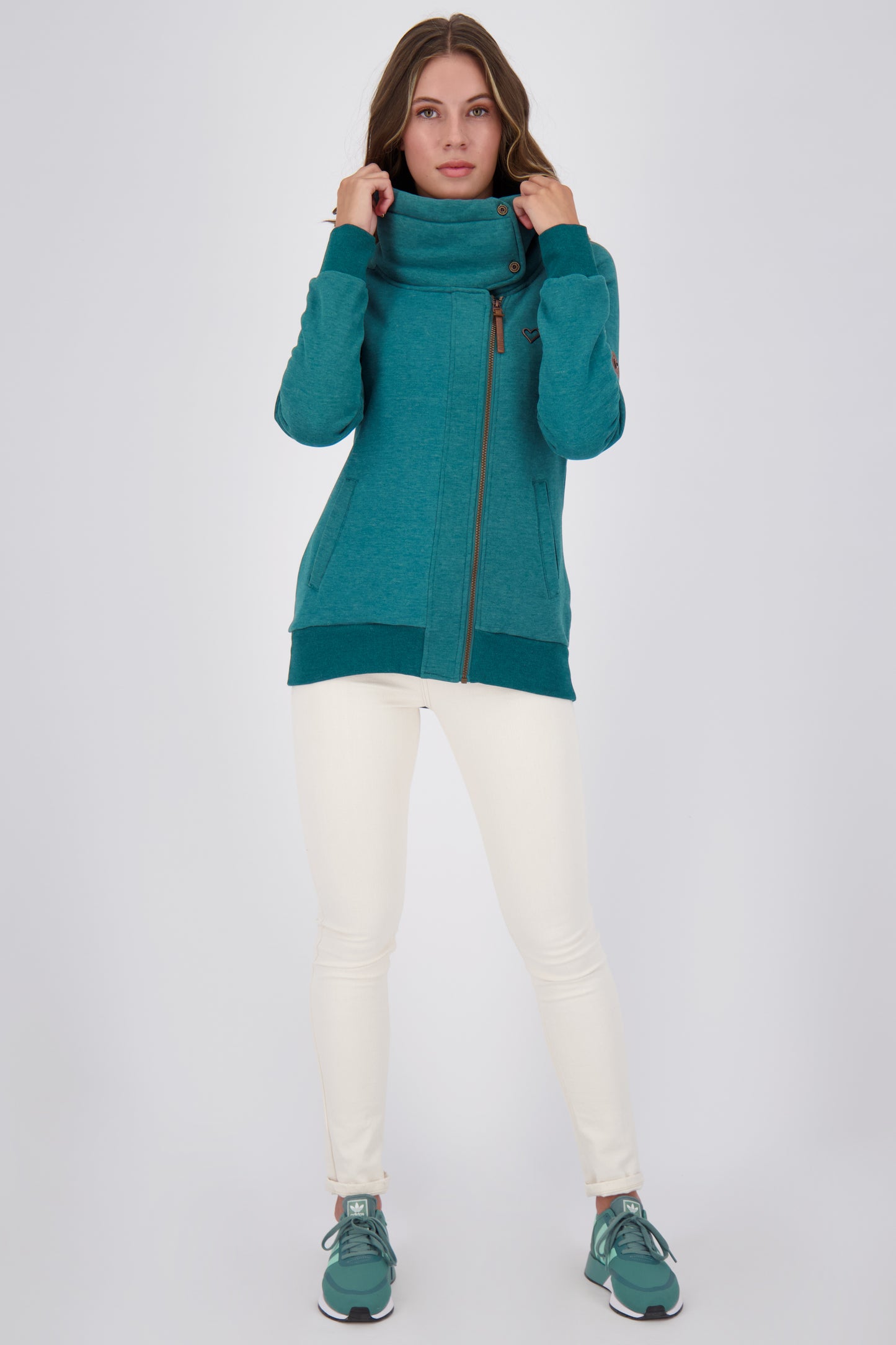Damen Zip-Jacke MerteAK A - Komfort und Trend in Einem Dunkelgrün