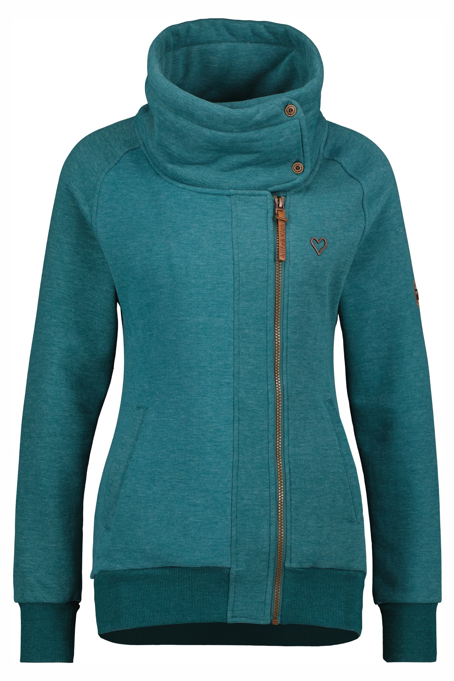 Damen Zip-Jacke MerteAK A - Komfort und Trend in Einem Dunkelgrün