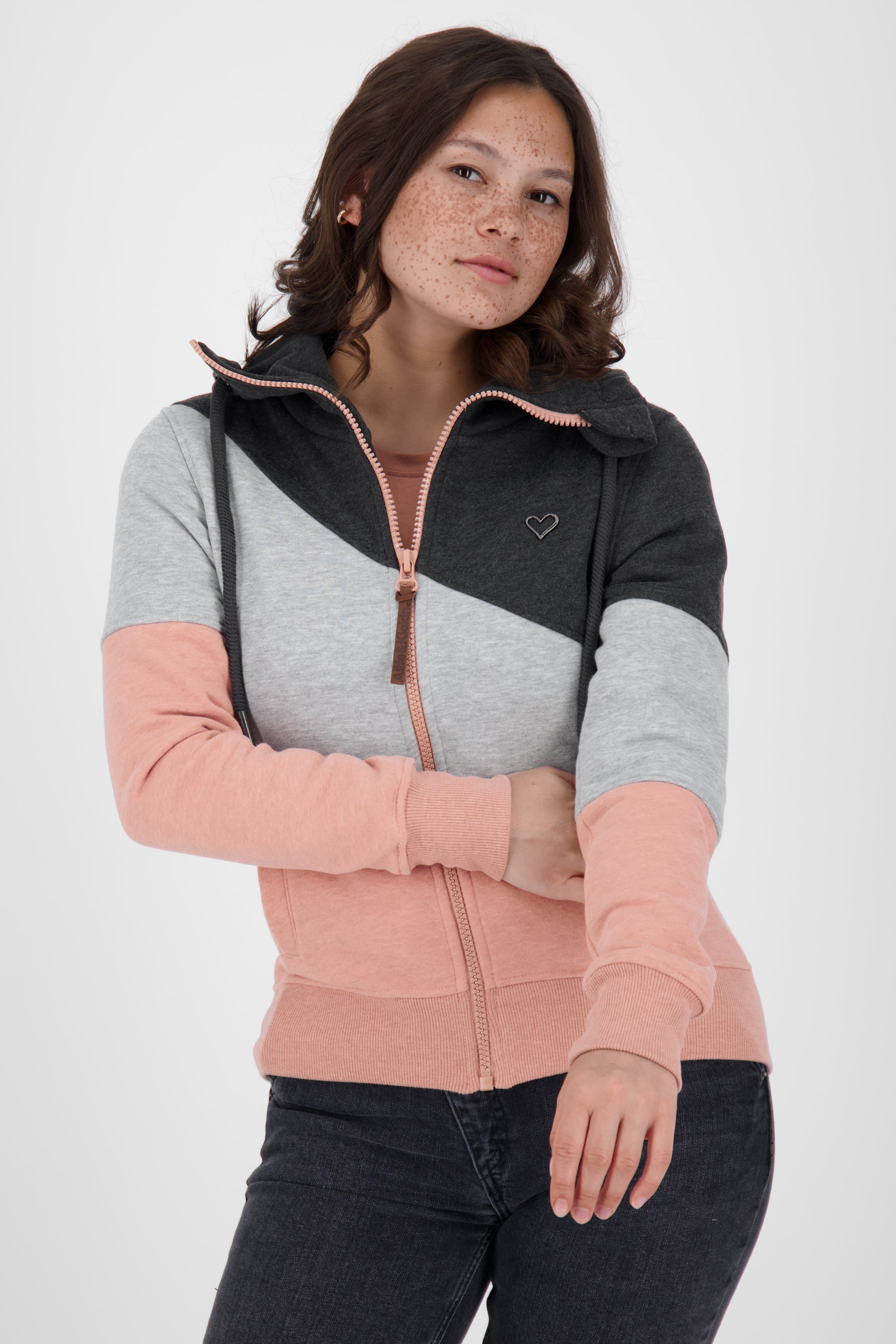 Damen Zip-Jacke SteffiAK A mit Stil Rosa