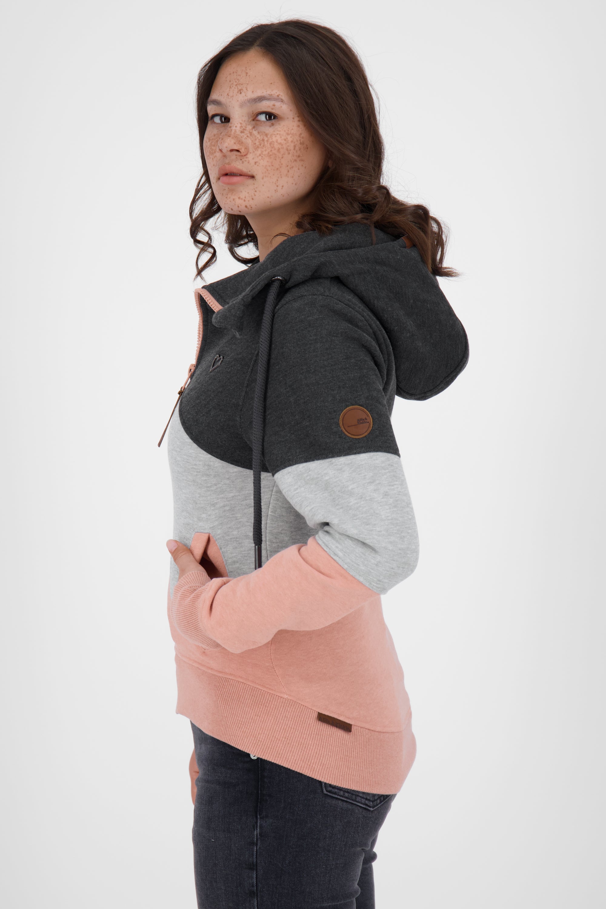 Damen Zip-Jacke SteffiAK A mit Stil Rosa