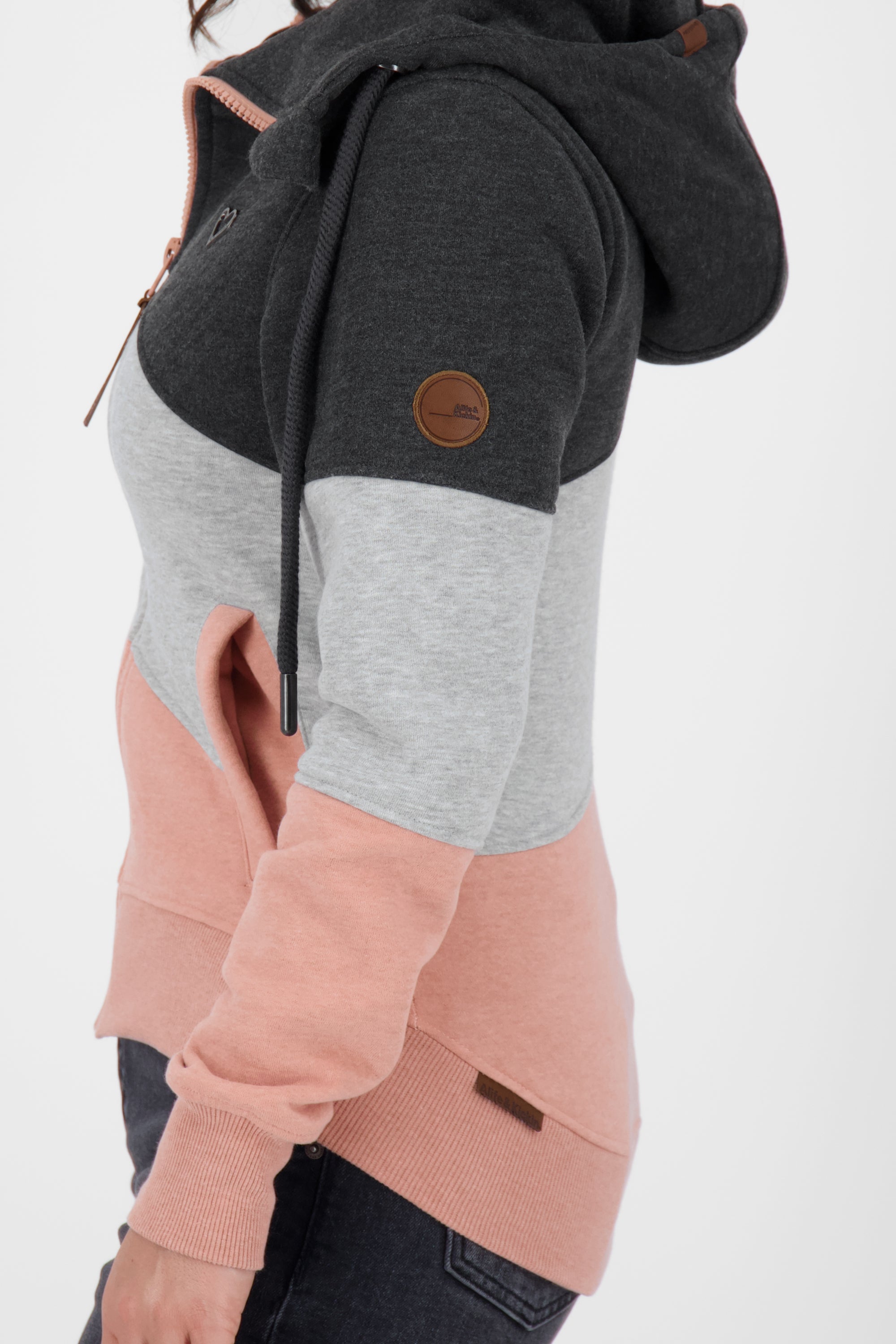 Damen Zip-Jacke SteffiAK A mit Stil Rosa