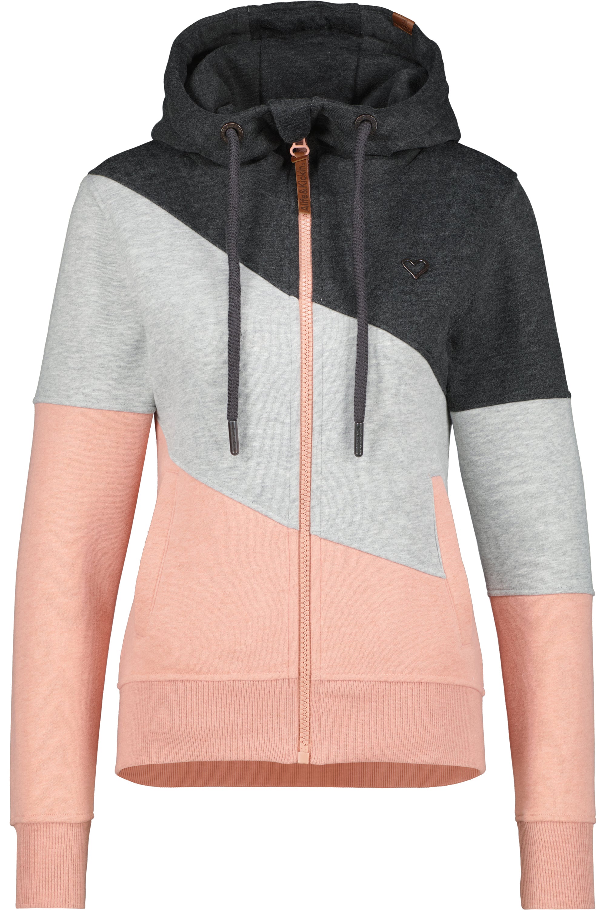 Damen Zip-Jacke SteffiAK A mit Stil Rosa