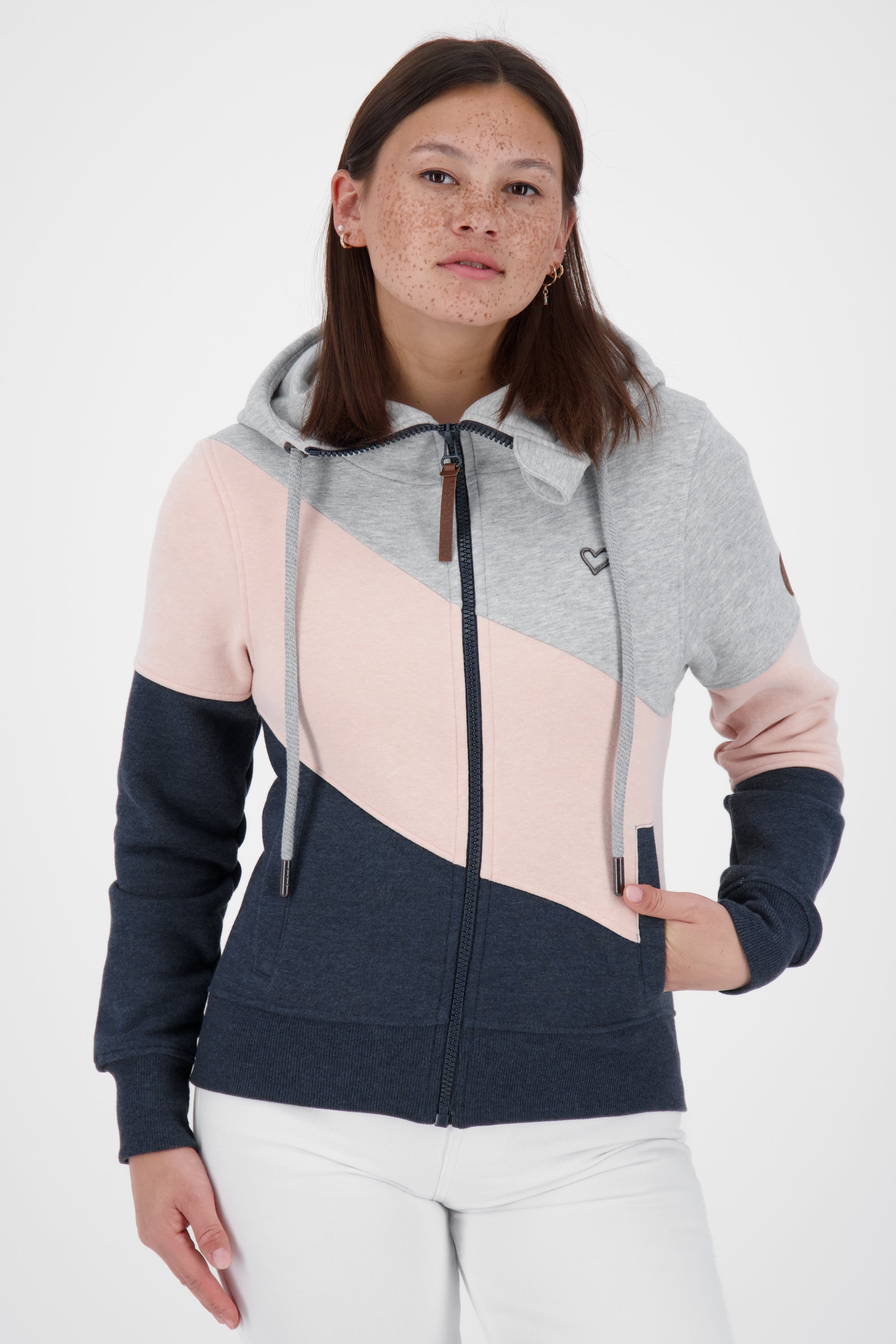 Damen Zip-Jacke SteffiAK A mit Stil Dunkelblau