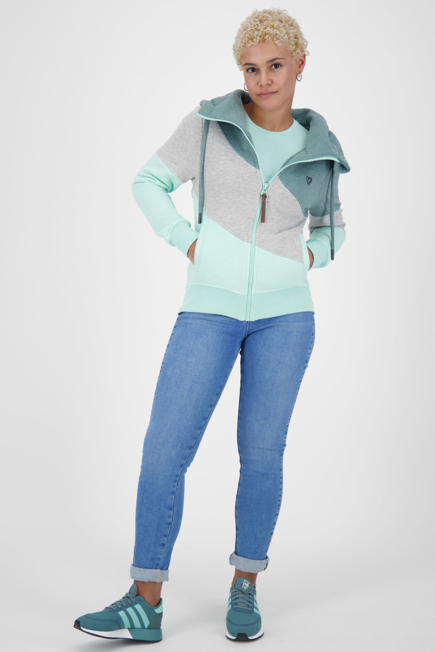 Damen Zip-Jacke SteffiAK A mit Stil Hellgrün