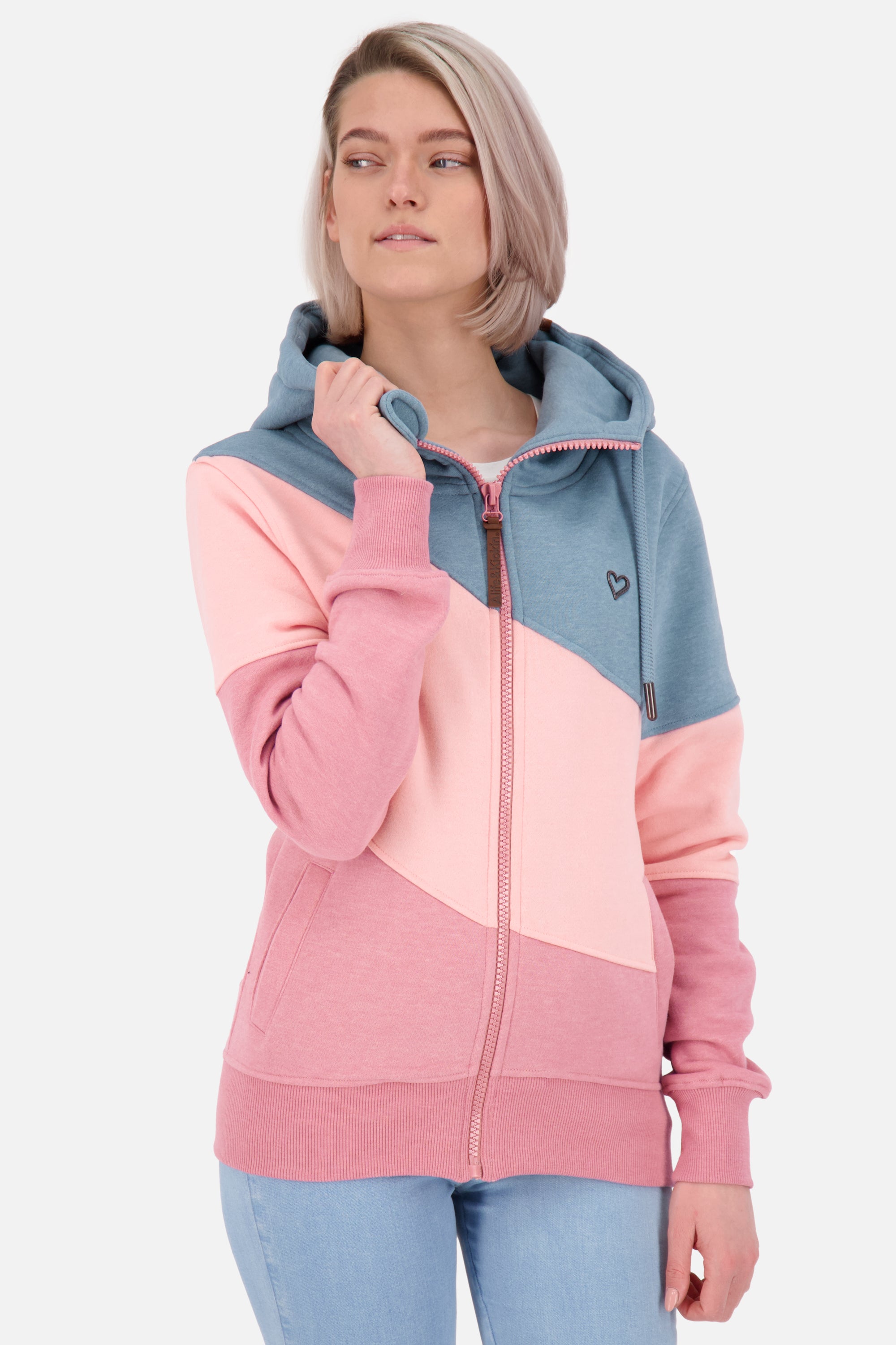 Damen Kapuzensweatjacke SteffiAK A - Komfort und Style vereint Rosa