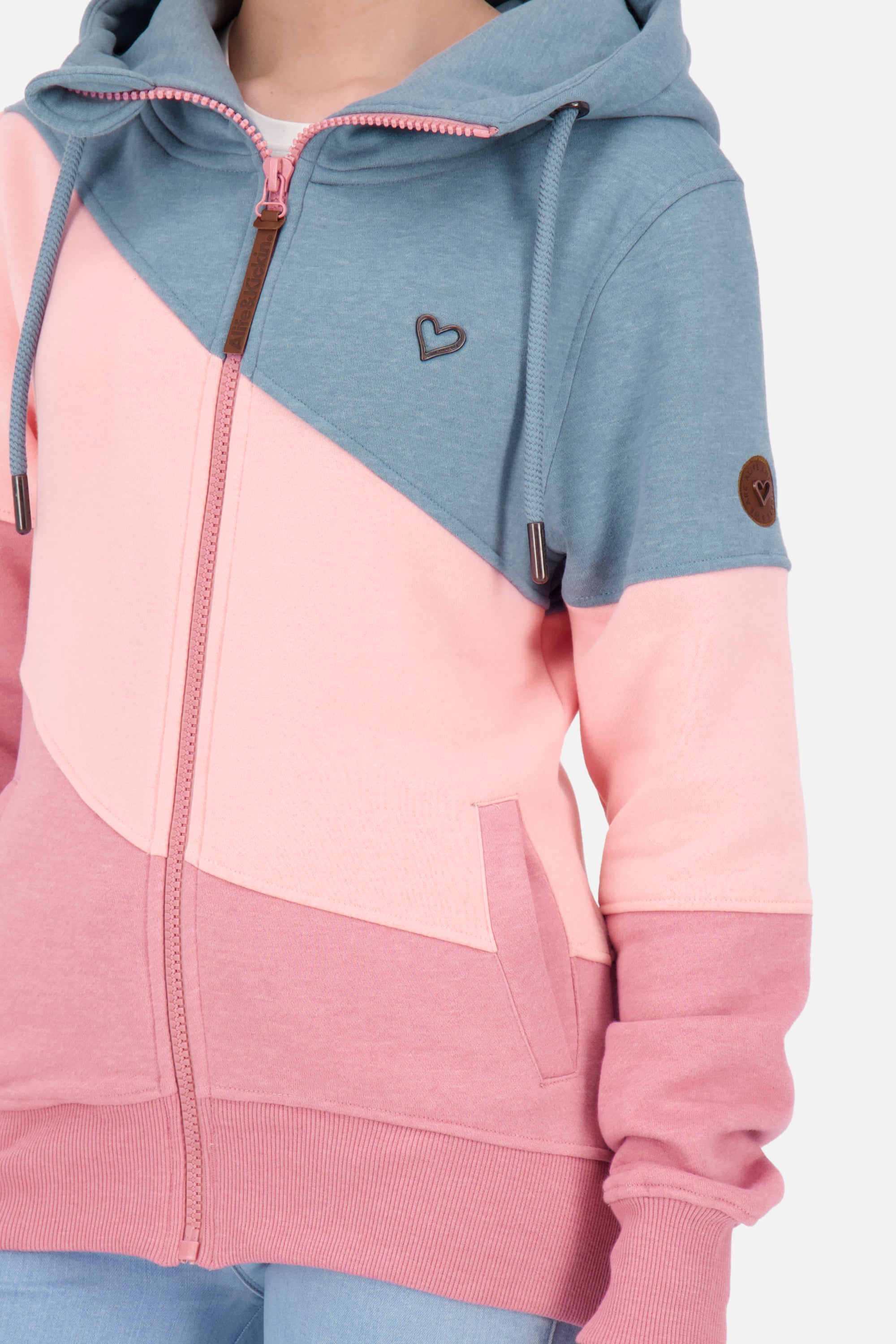 Damen Kapuzensweatjacke SteffiAK A - Komfort und Style vereint Rosa