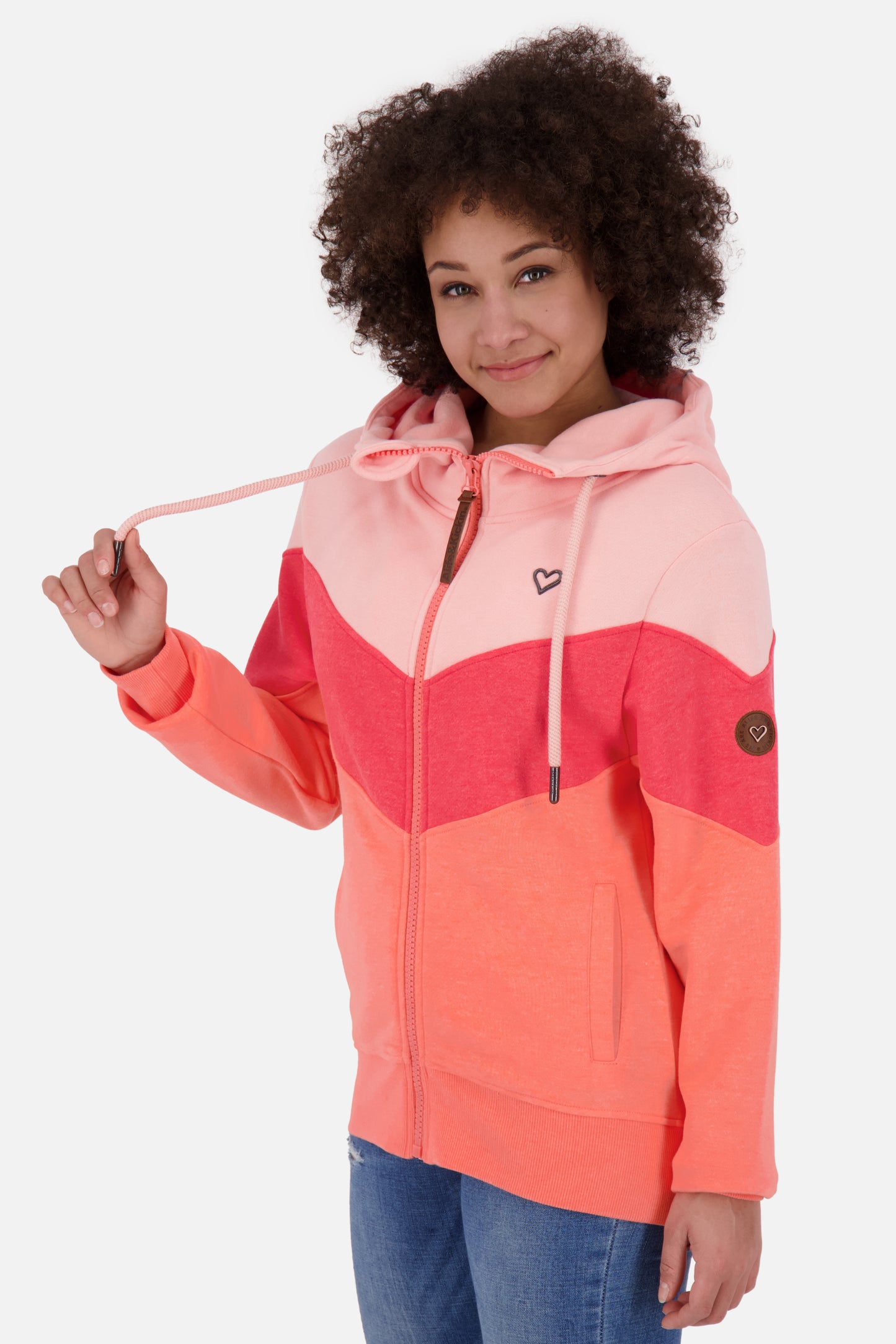 StellinaAK A weiche Kapuzenjacke für Damen Orange