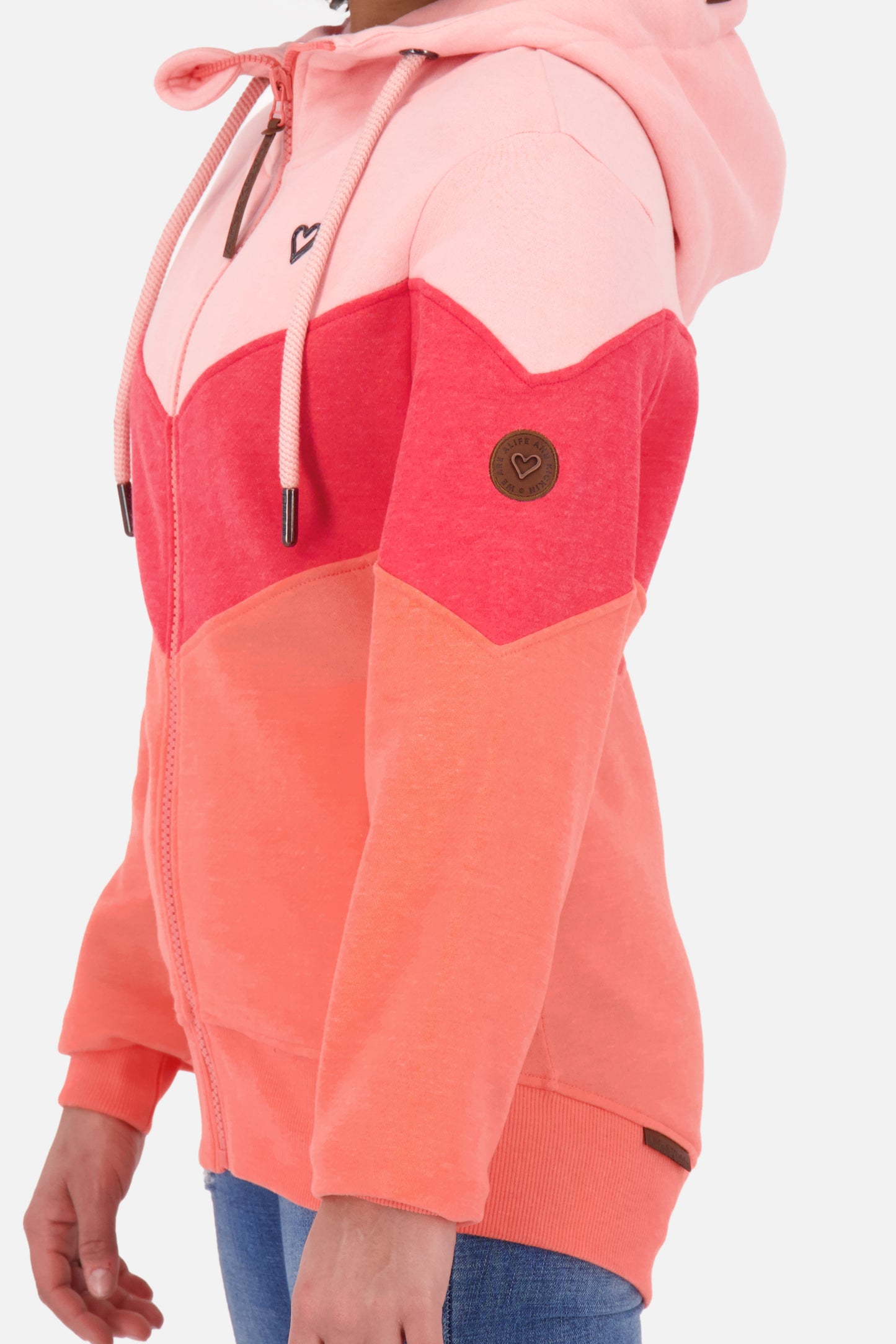 StellinaAK A weiche Kapuzenjacke für Damen Orange