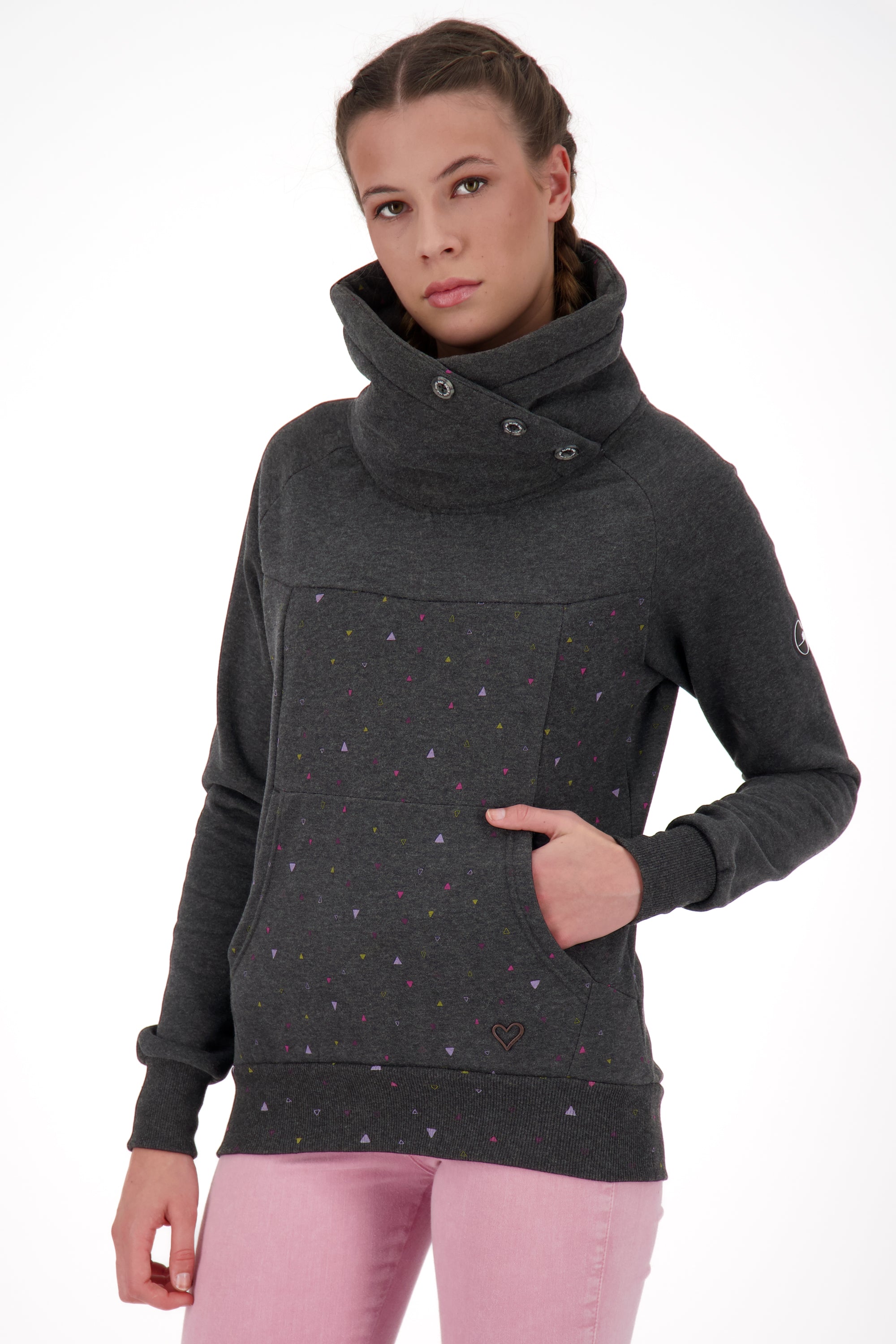 VioletAK A Sweatshirt: Einzigartiger Look für modebewusste Frauen Schwarz