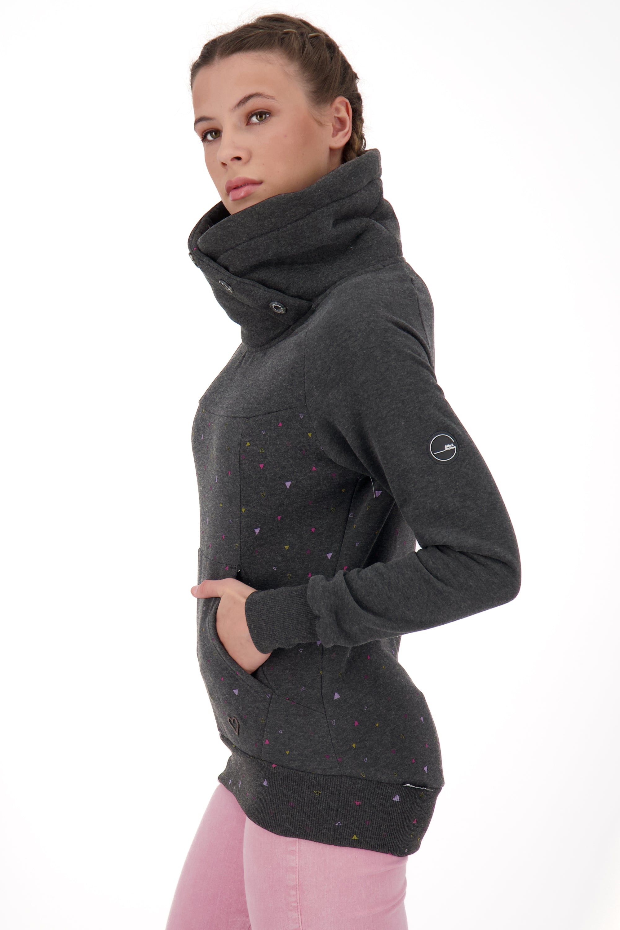 VioletAK A Sweatshirt: Einzigartiger Look für modebewusste Frauen Schwarz