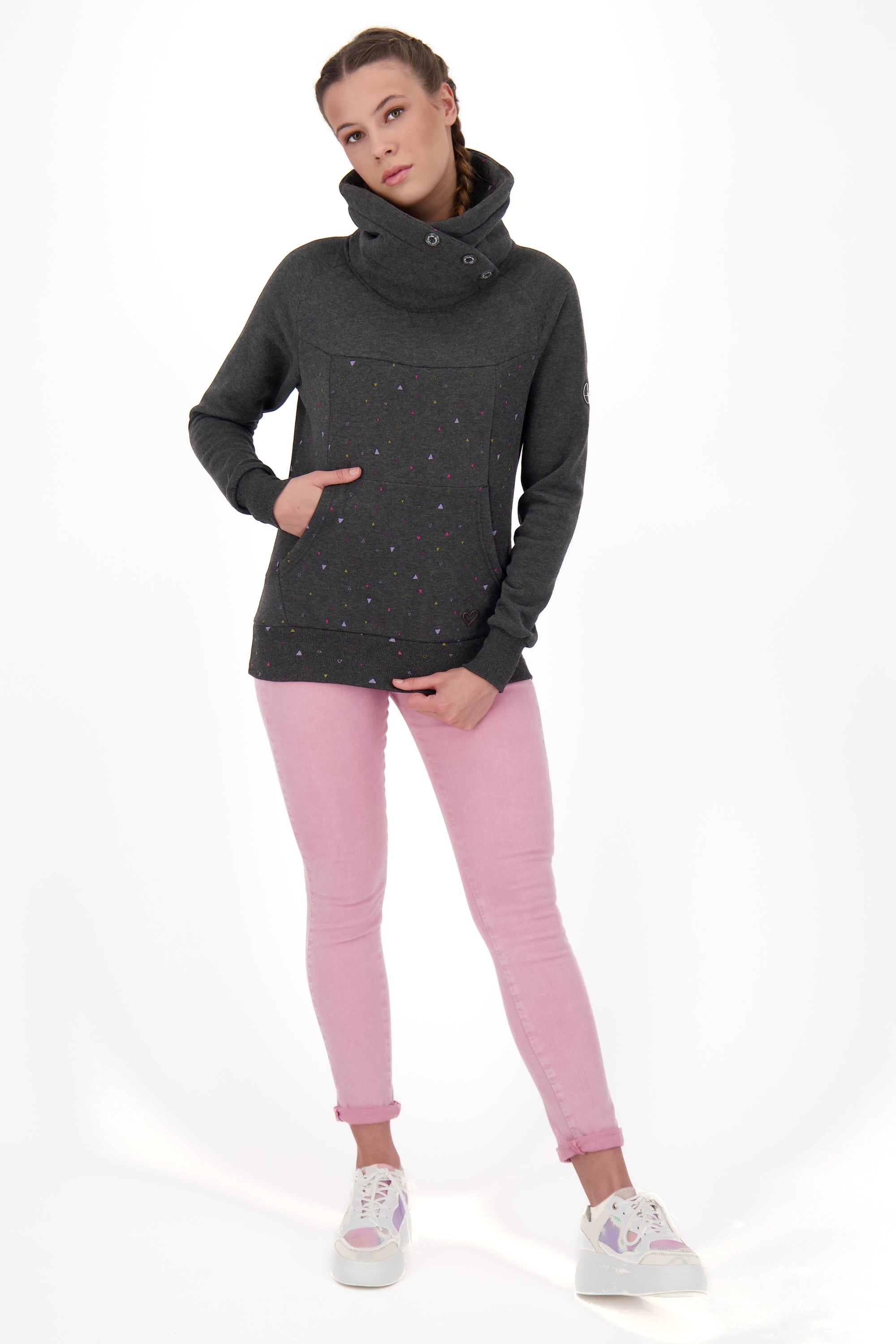 VioletAK A Sweatshirt: Einzigartiger Look für modebewusste Frauen Schwarz