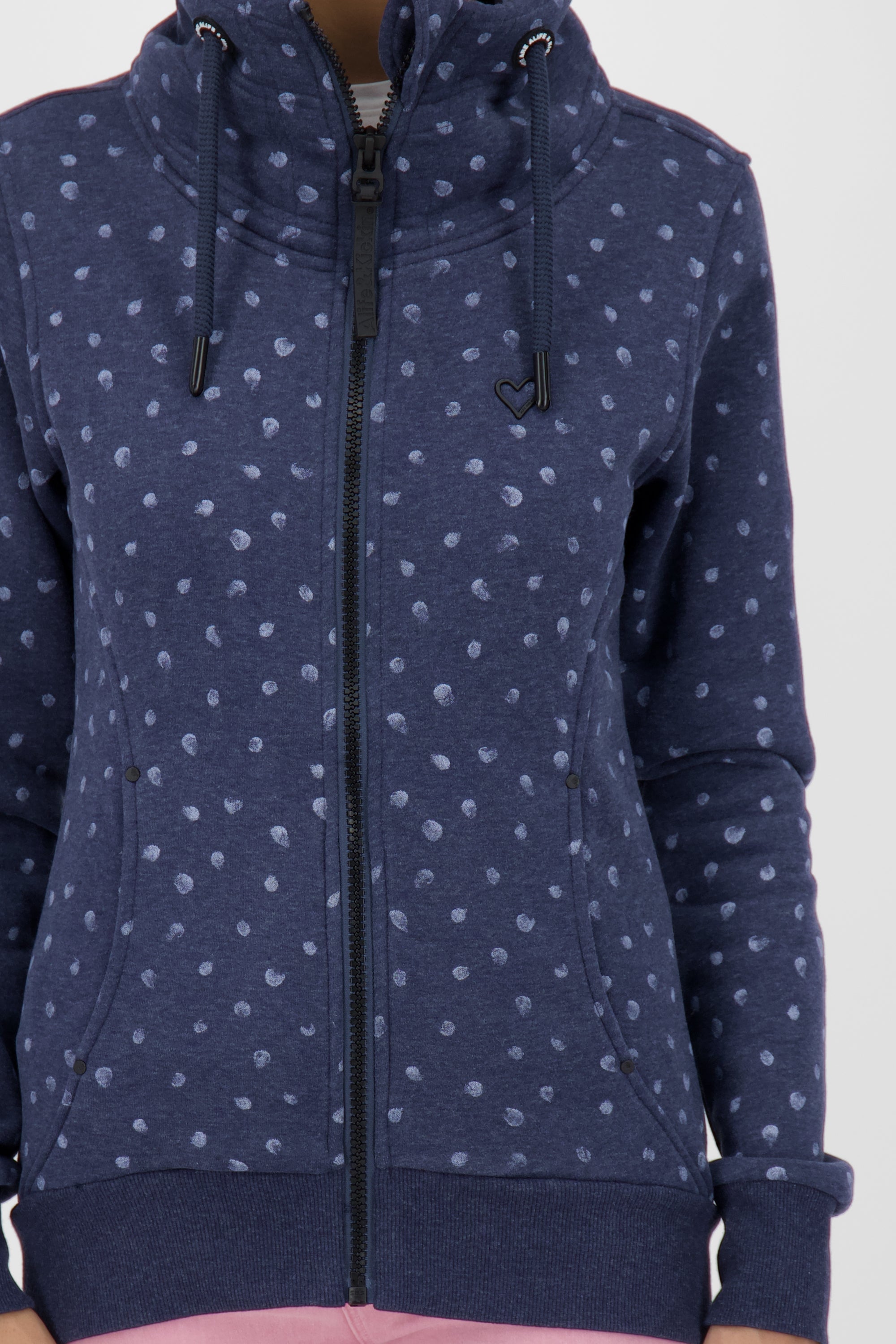 VioletAK A Sweatjacke:Für modebewusste Frauen Dunkelblau