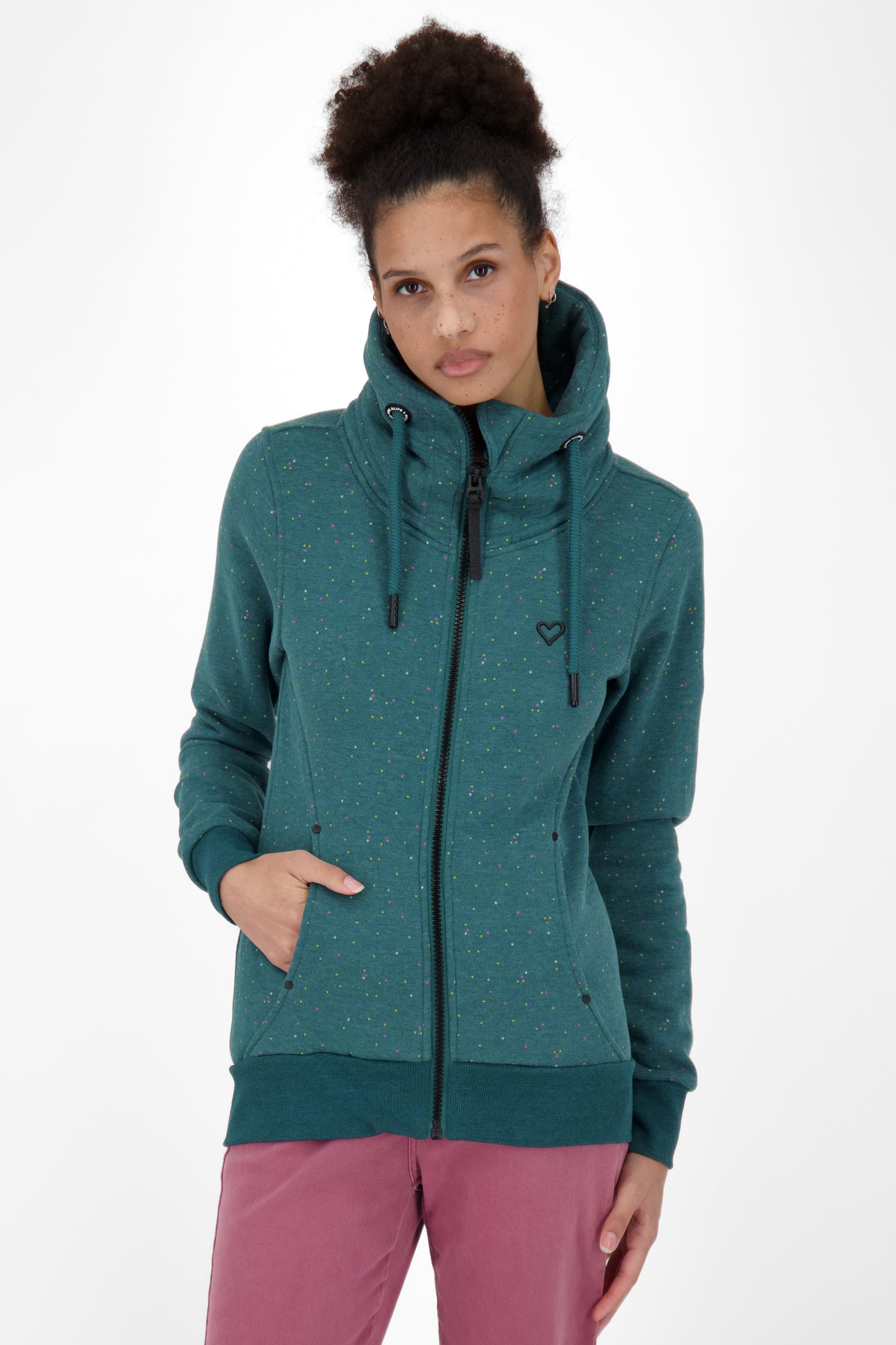 VioletAK A Sweatjacke:Für modebewusste Frauen Dunkelgrün