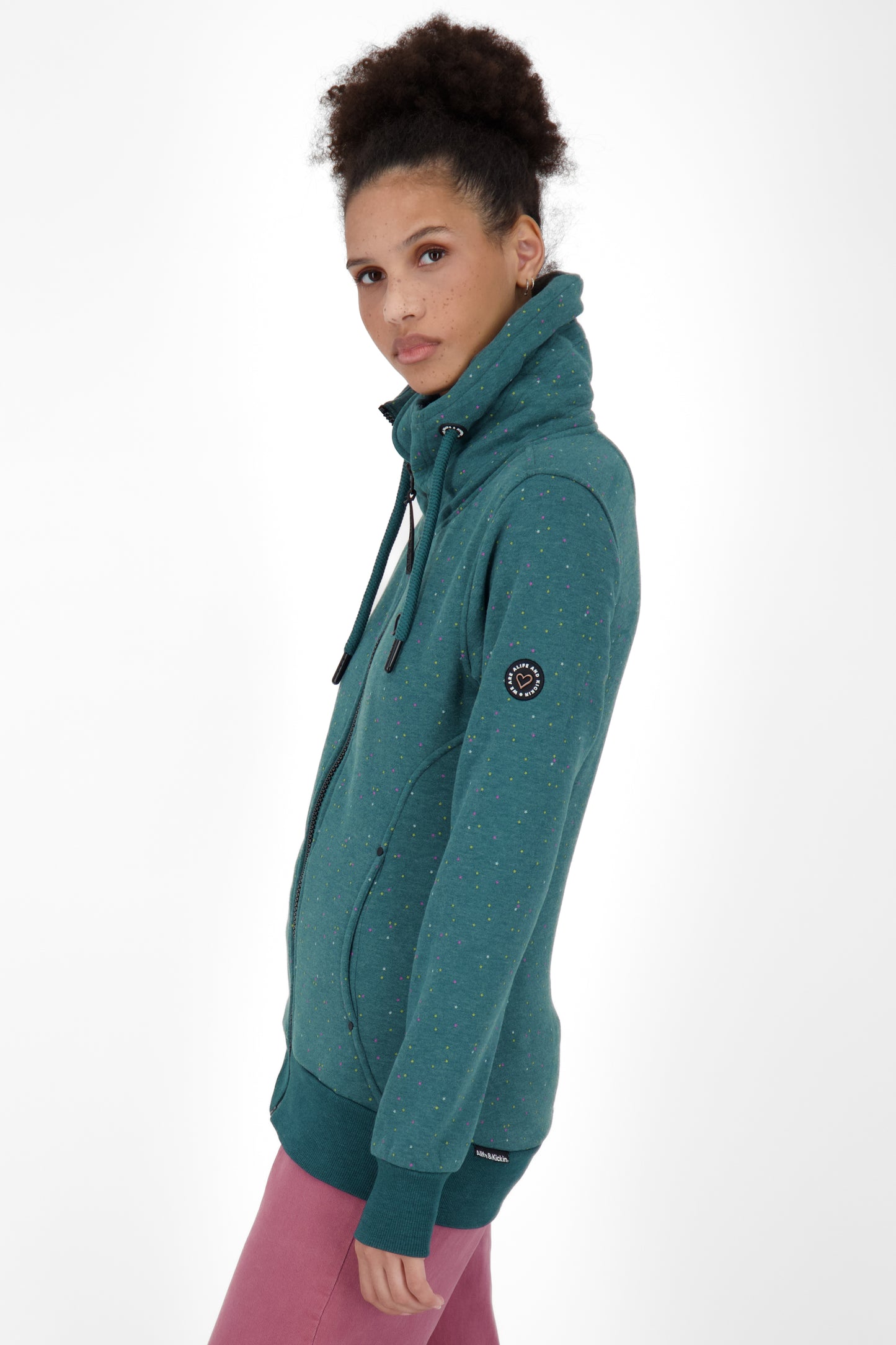 VioletAK A Sweatjacke:Für modebewusste Frauen Dunkelgrün