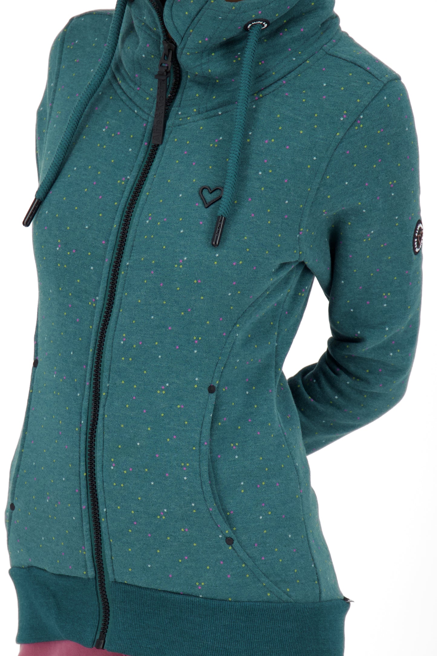VioletAK A Sweatjacke:Für modebewusste Frauen Dunkelgrün