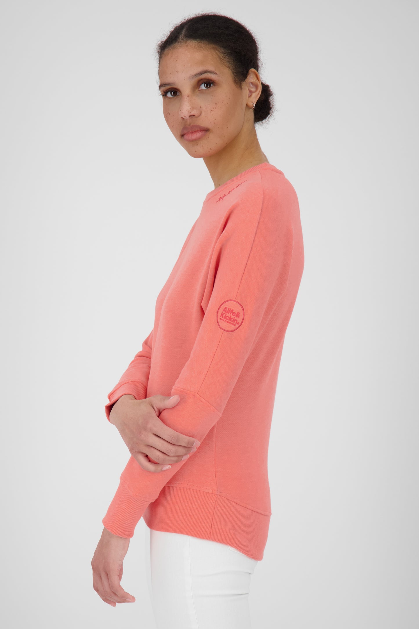 DalaAK A Damen Sweater-Lässig, farbenfroh, perfekt für den Alltag Orange