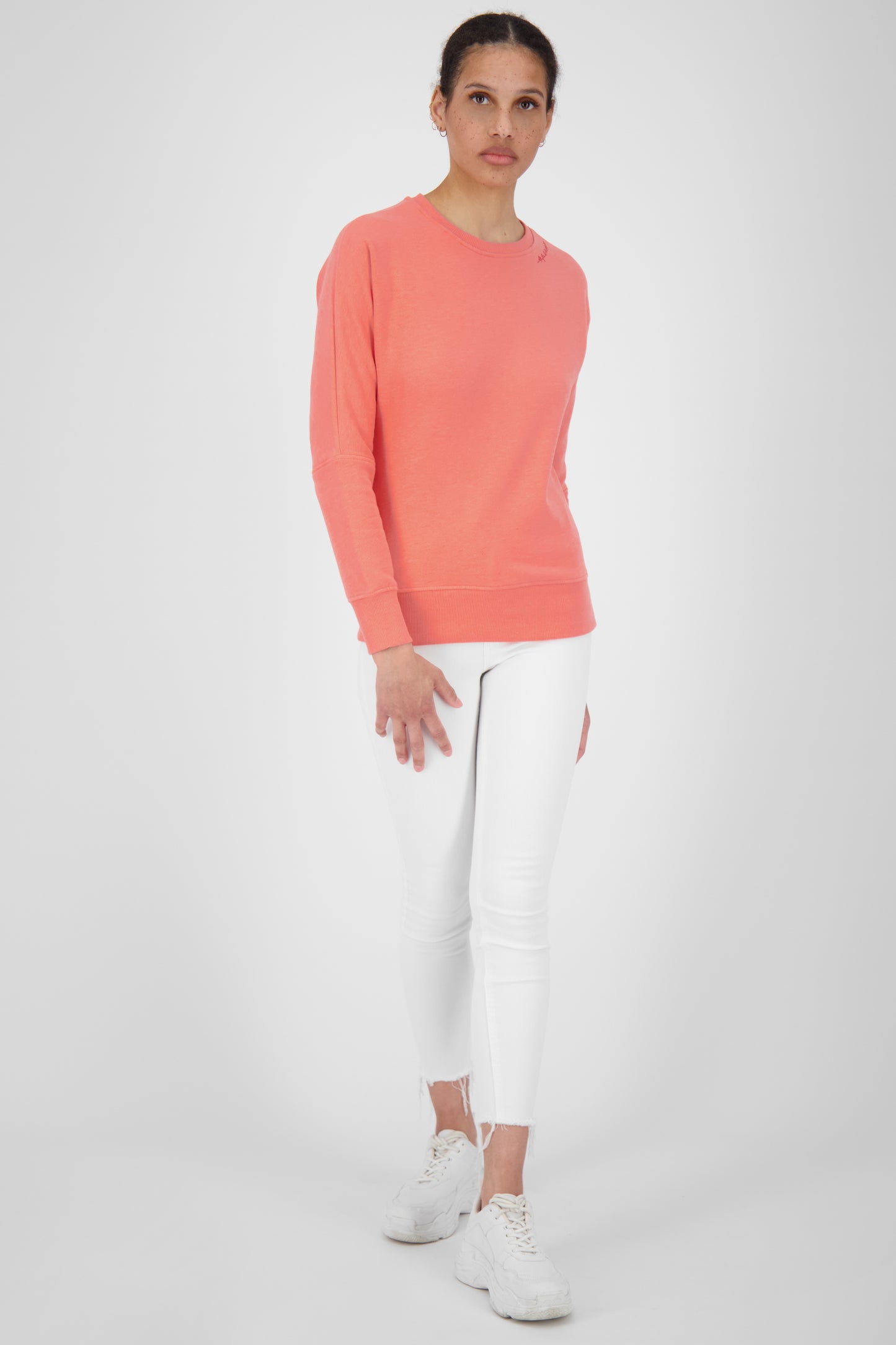 DalaAK A Damen Sweater-Lässig, farbenfroh, perfekt für den Alltag Orange