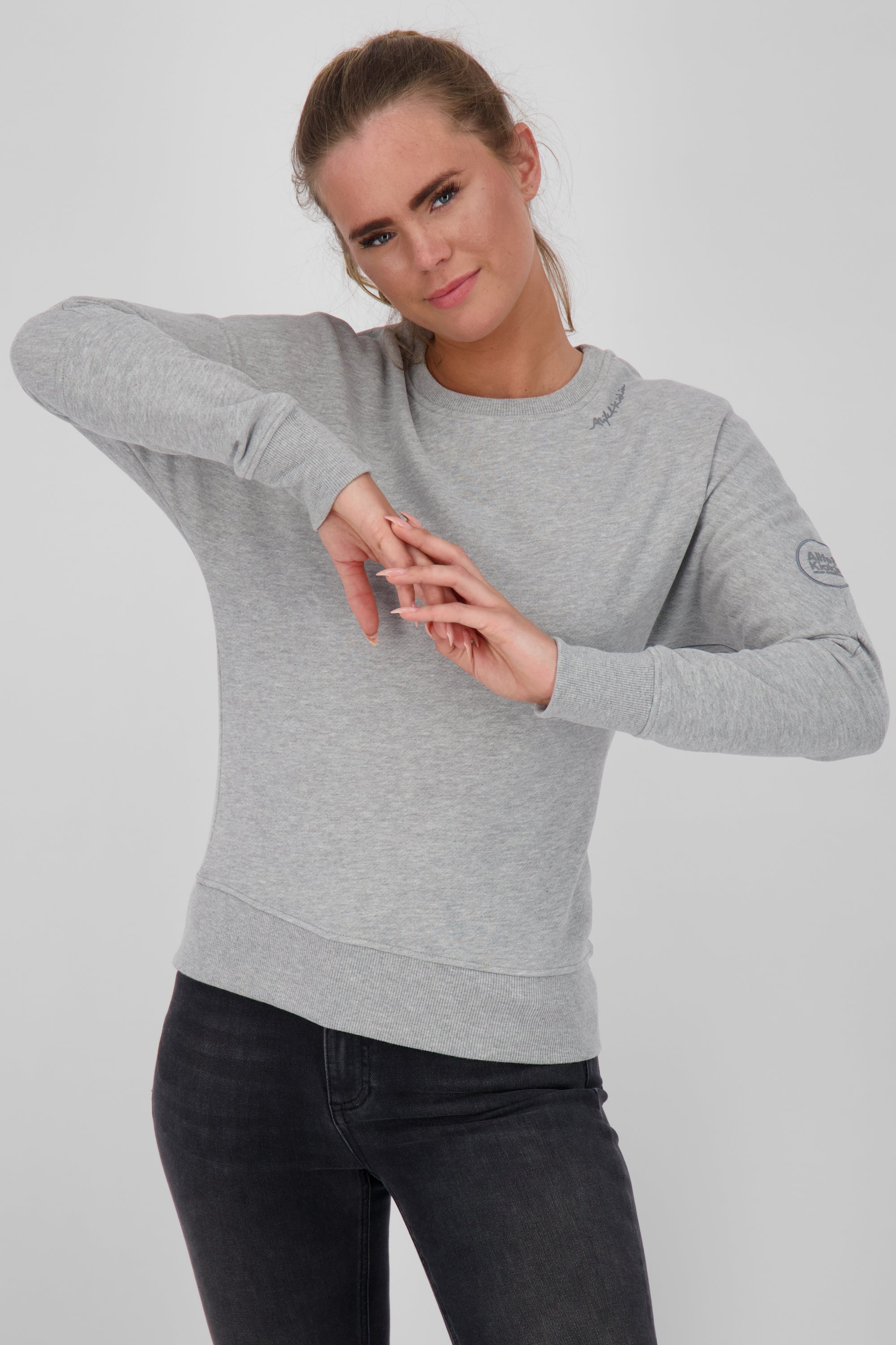DalaAK A Damen Sweater-Lässig, farbenfroh, perfekt für den Alltag Grau