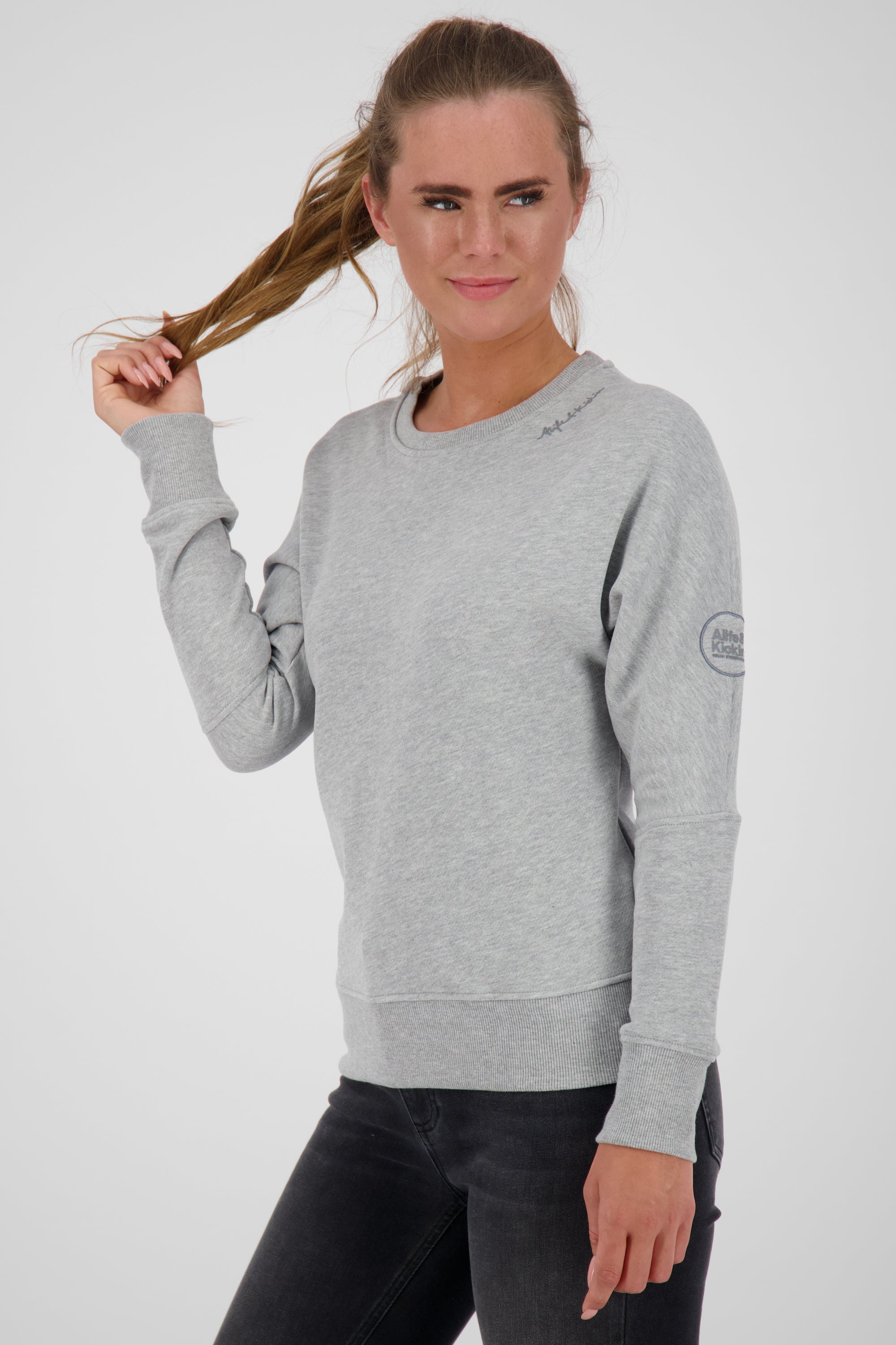 DalaAK A Damen Sweater-Lässig, farbenfroh, perfekt für den Alltag Grau