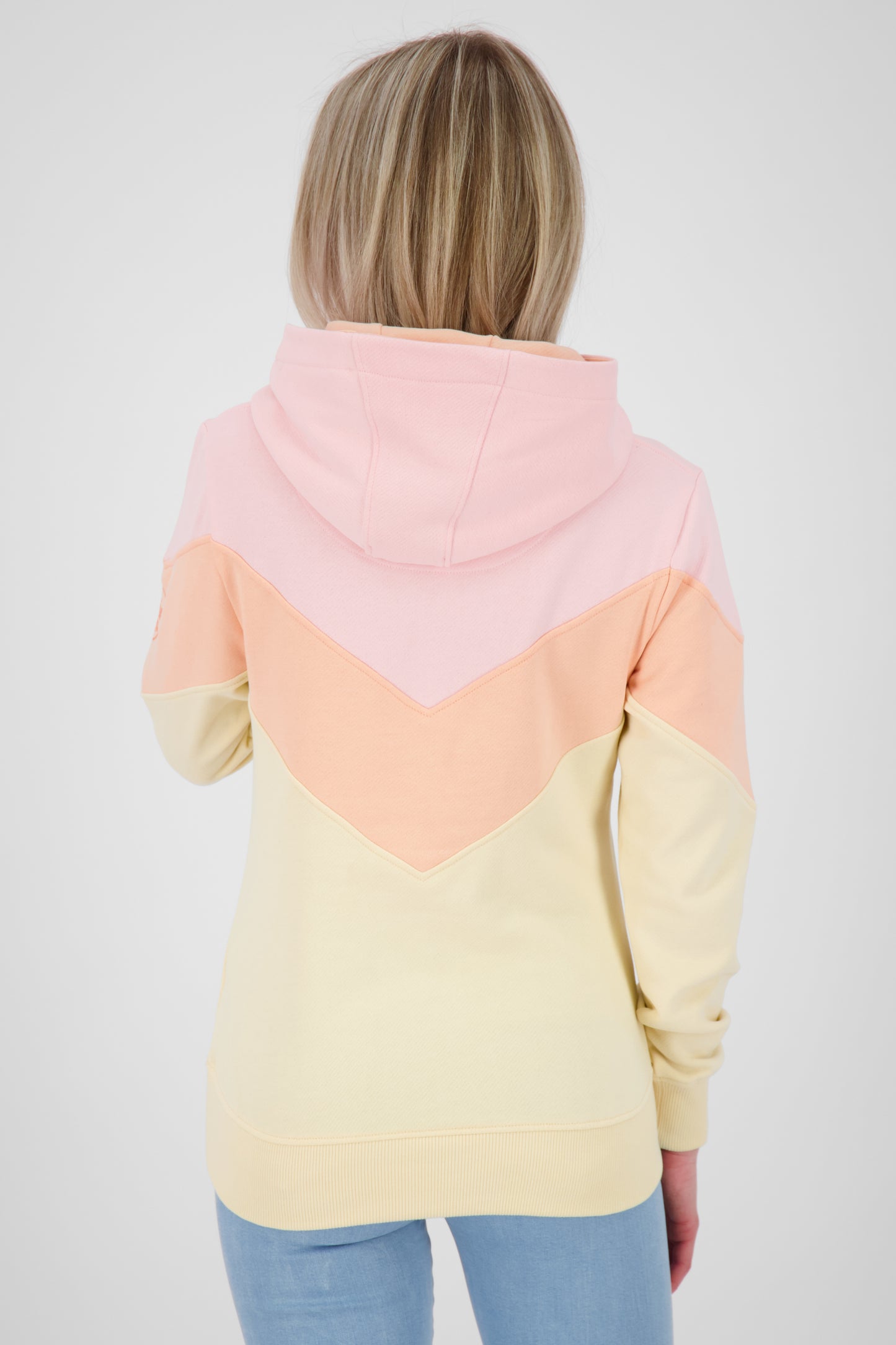 Damen Kapuzensweater StanaAK A: Trendiges Colorblocking Gelb