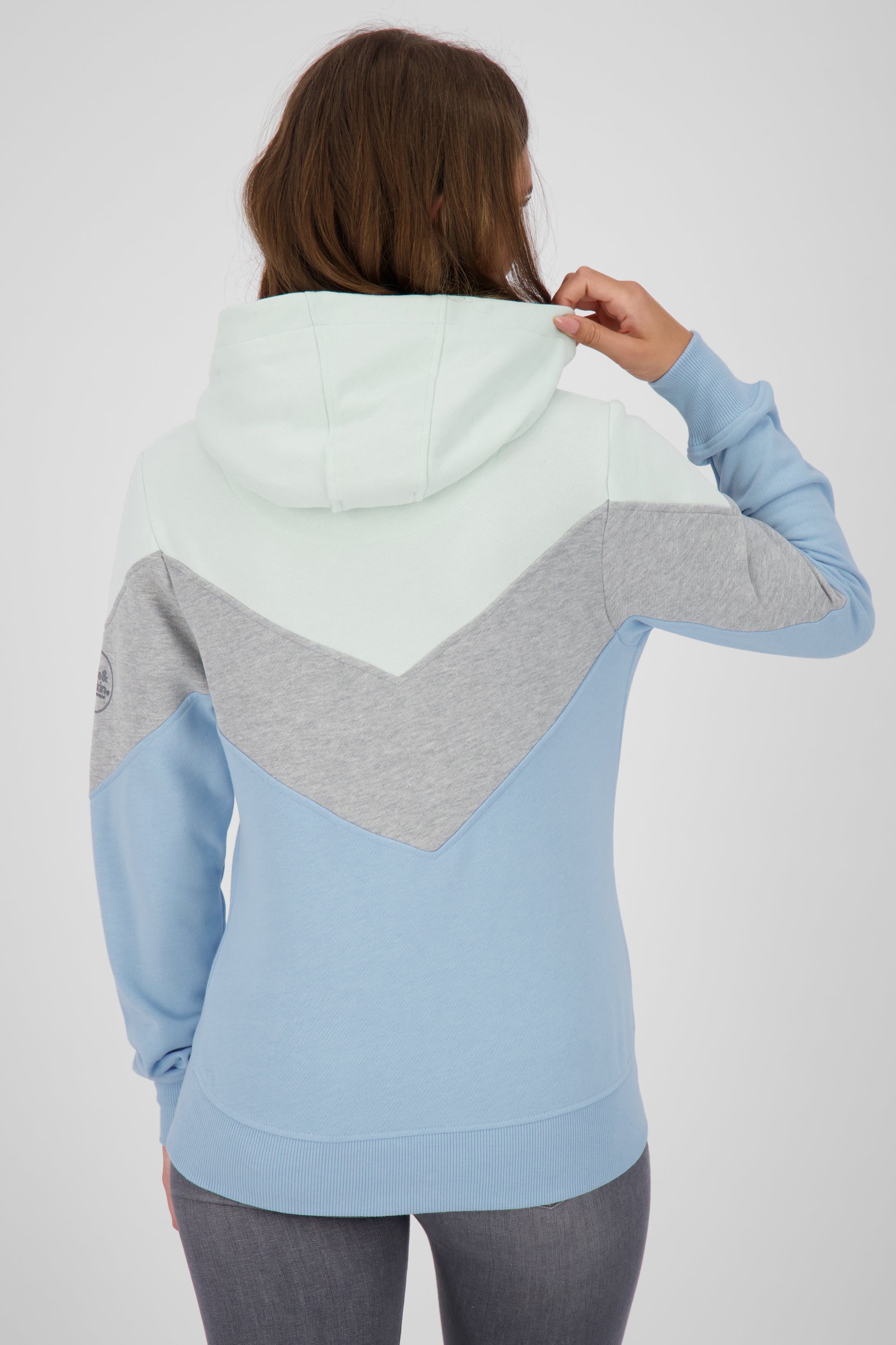 Damen Kapuzensweater StanaAK A: Trendiges Colorblocking Blau