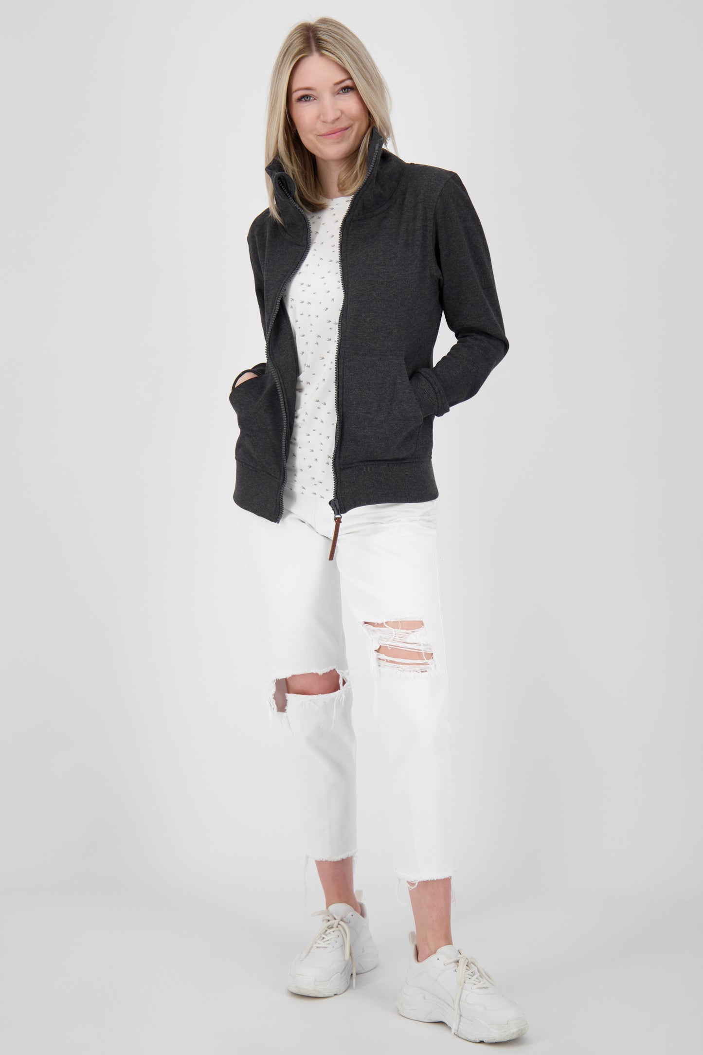 Stylish und komfortabel: VivianaAK A Damen Sweatjacke Schwarz