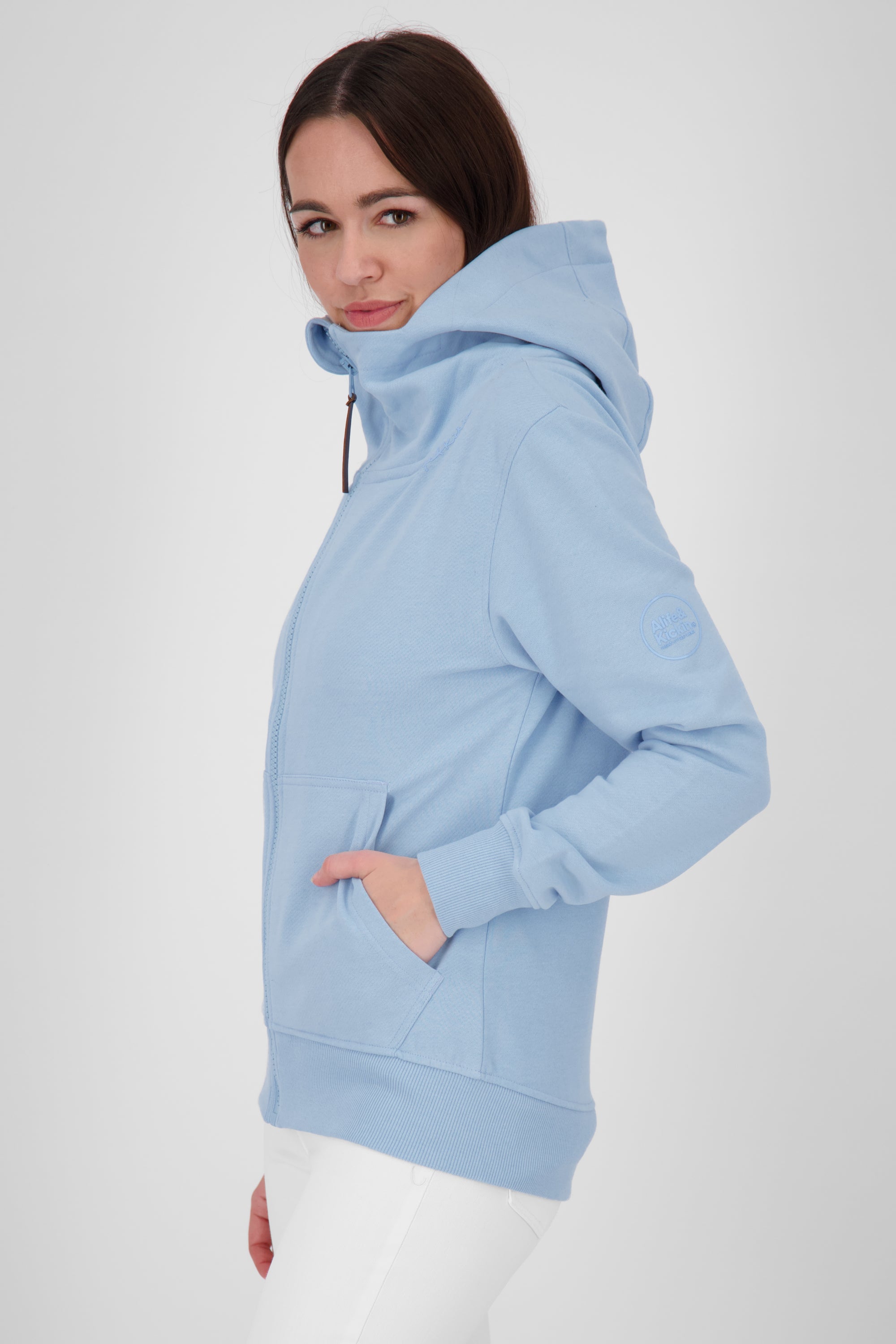 Lässige Damen Kapuzenjacke YasminaAK A - Frische Trendfarben Blau