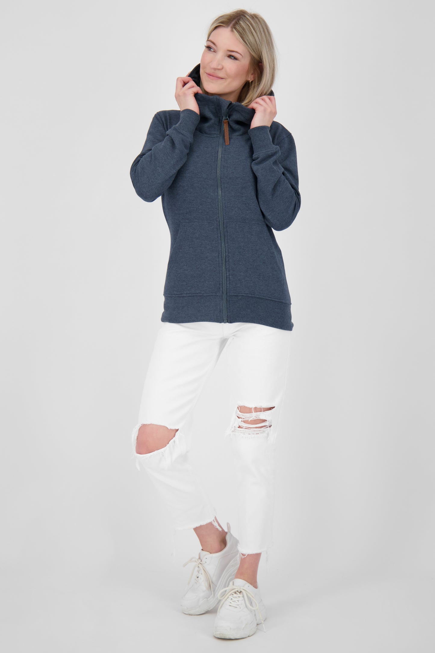 Lässige Damen Kapuzenjacke YasminaAK A - Frische Trendfarben Dunkelblau