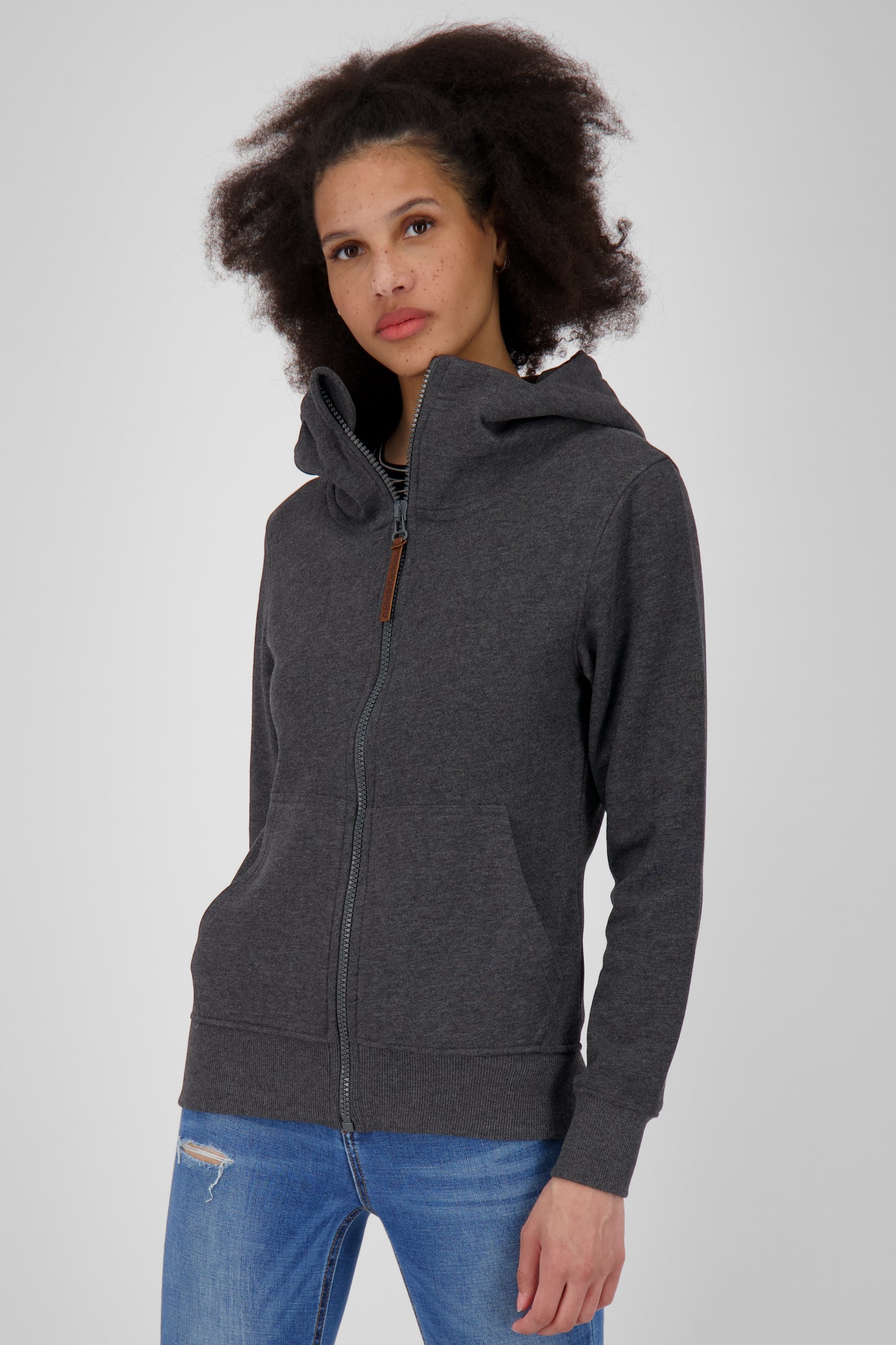 Lässige Damen Kapuzenjacke YasminaAK A - Frische Trendfarben Schwarz