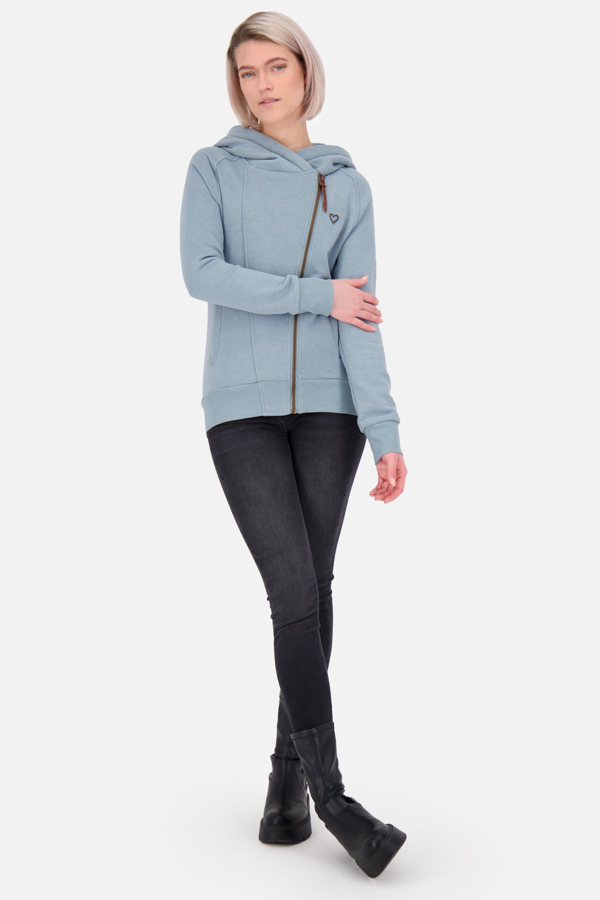 SnakecharmerAK A - Bequeme Damen Sweatjacke für lässige Styles Grau