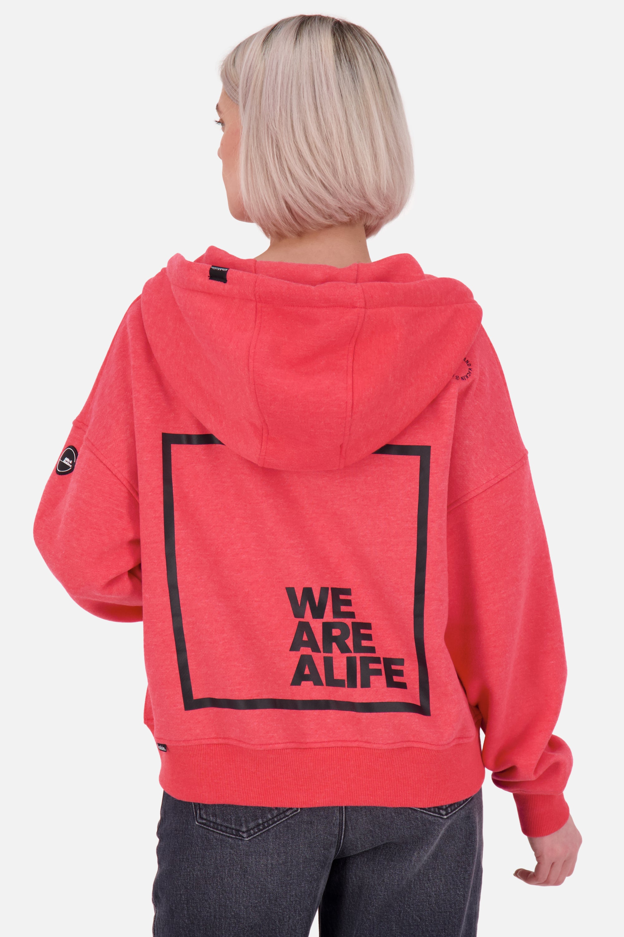 JesseAK A - Lässige Damensweatjacke von Alife and Kickin Rot