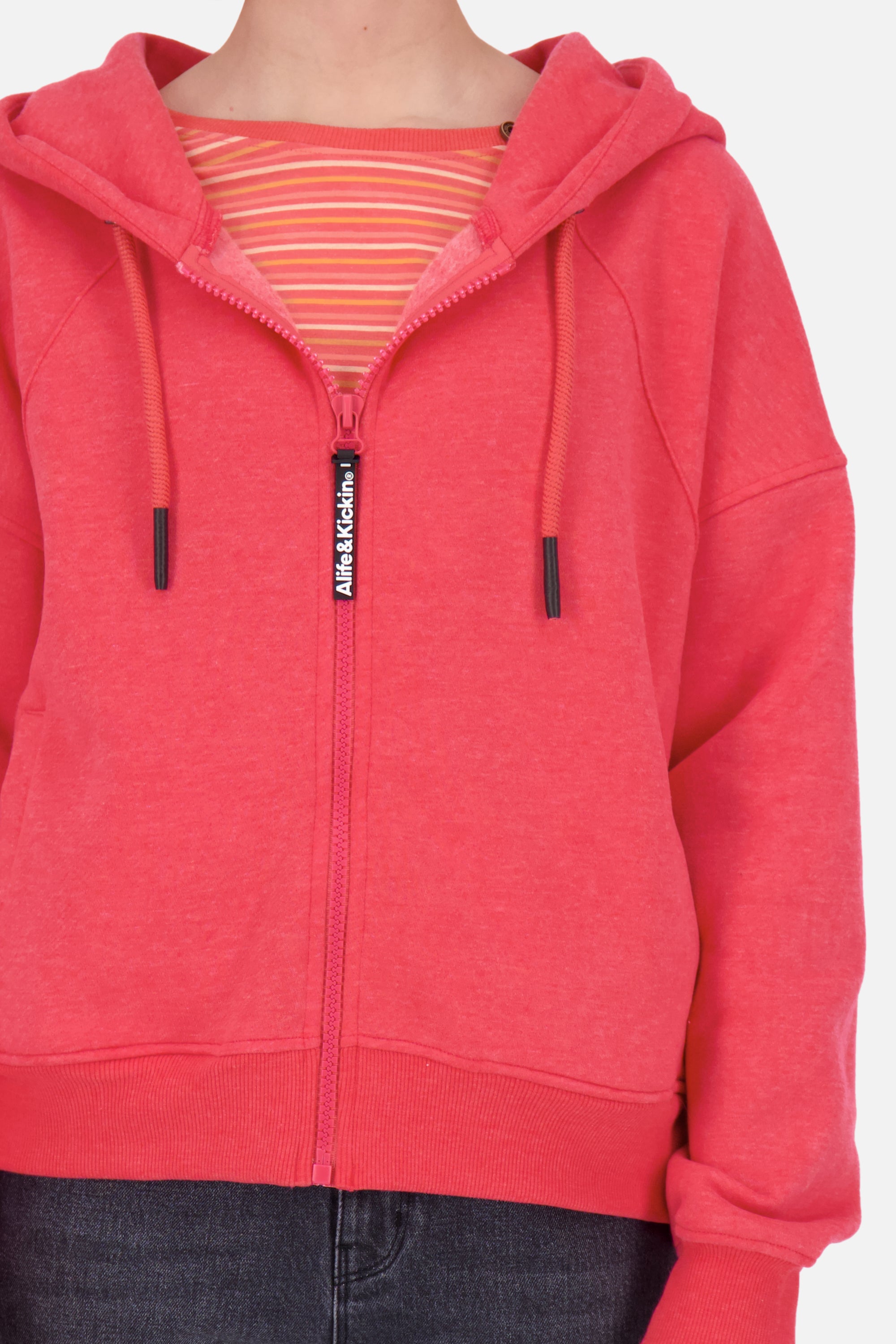 JesseAK A - Lässige Damensweatjacke von Alife and Kickin Rot