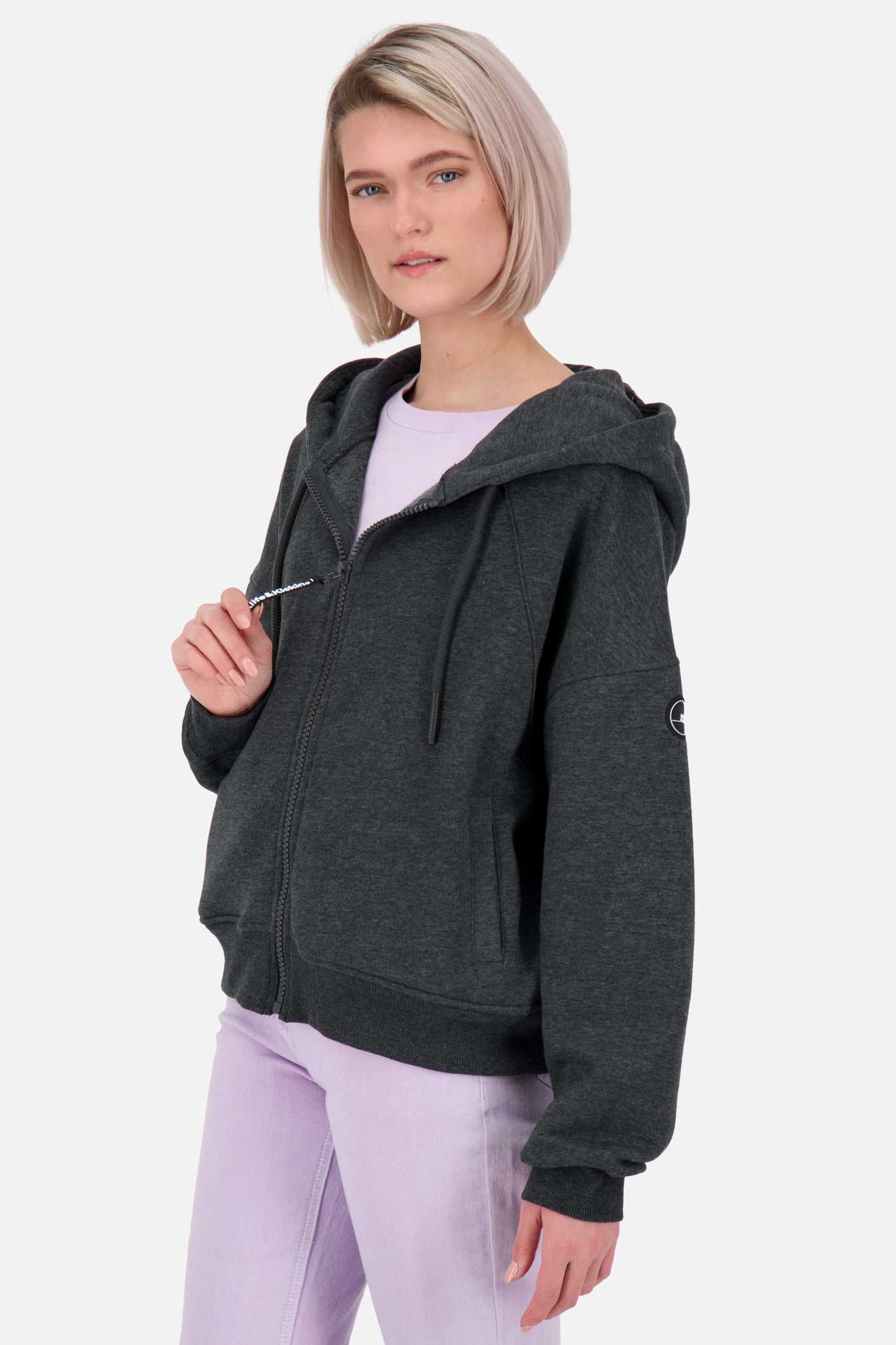 JesseAK A - Lässige Damensweatjacke von Alife and Kickin Schwarz