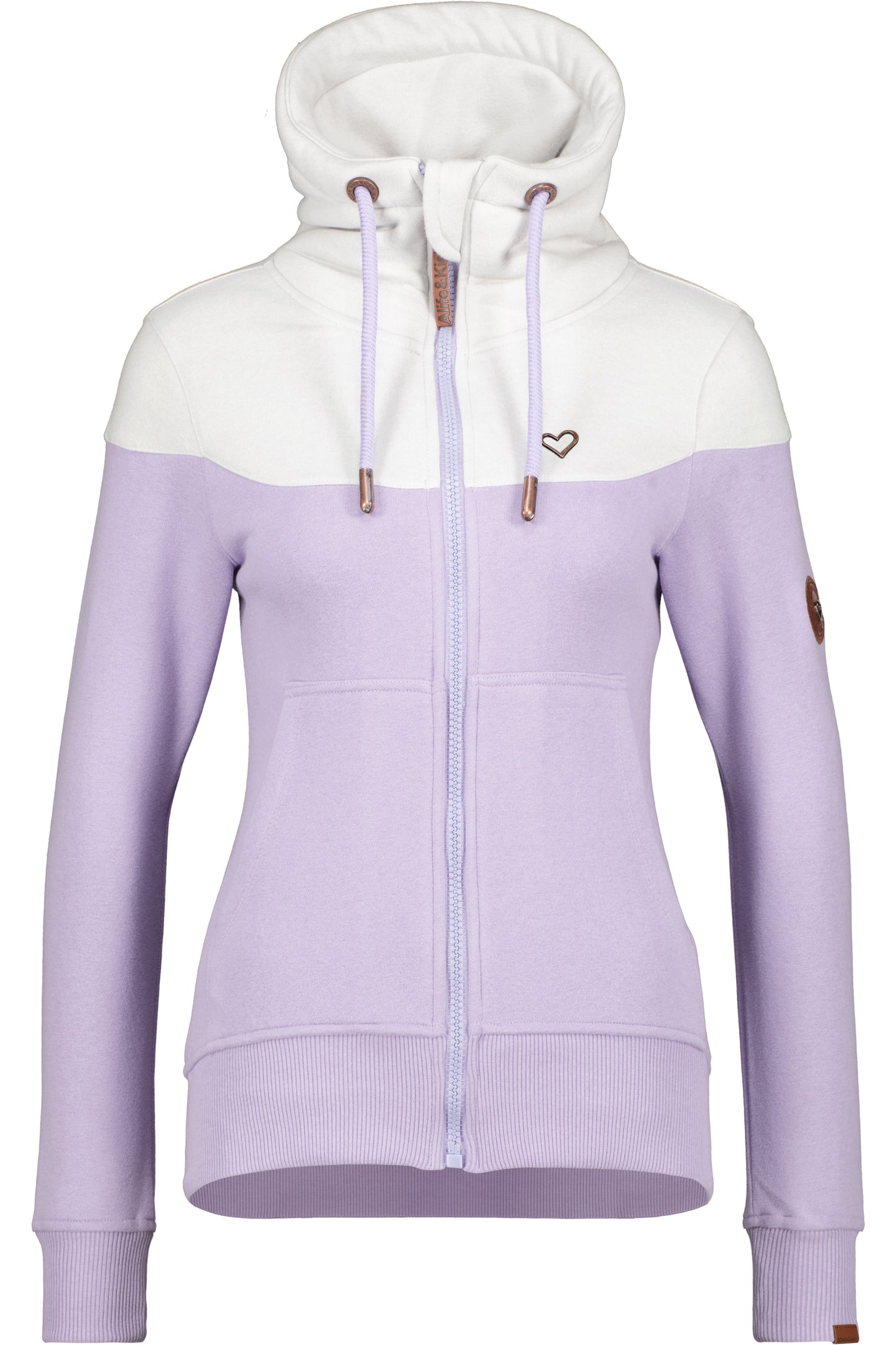 ValenaAK A - Leicht taillierte Damensweatjacke von Alife and Kickin Violett