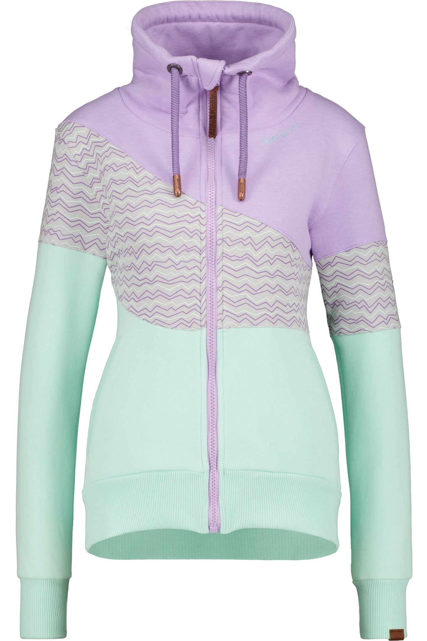 Gemütlichkeit trifft Style: ValeraAK B Sweatjacke von Alife and Kickin Hellgrün