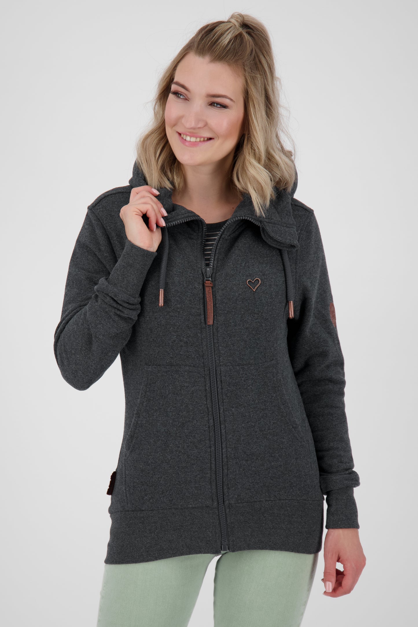 Damen Kapuzenjacke YasmaAK A - Hochwertiges Sweatmaterial und Komfort Schwarz