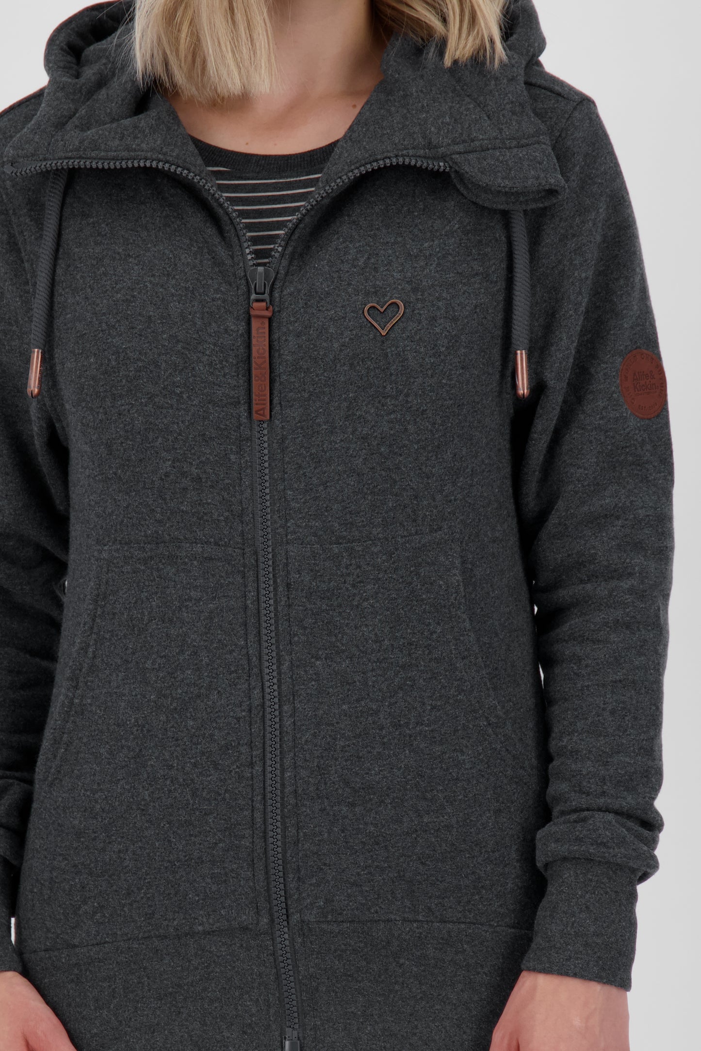 Damen Kapuzenjacke YasmaAK A - Hochwertiges Sweatmaterial und Komfort Schwarz