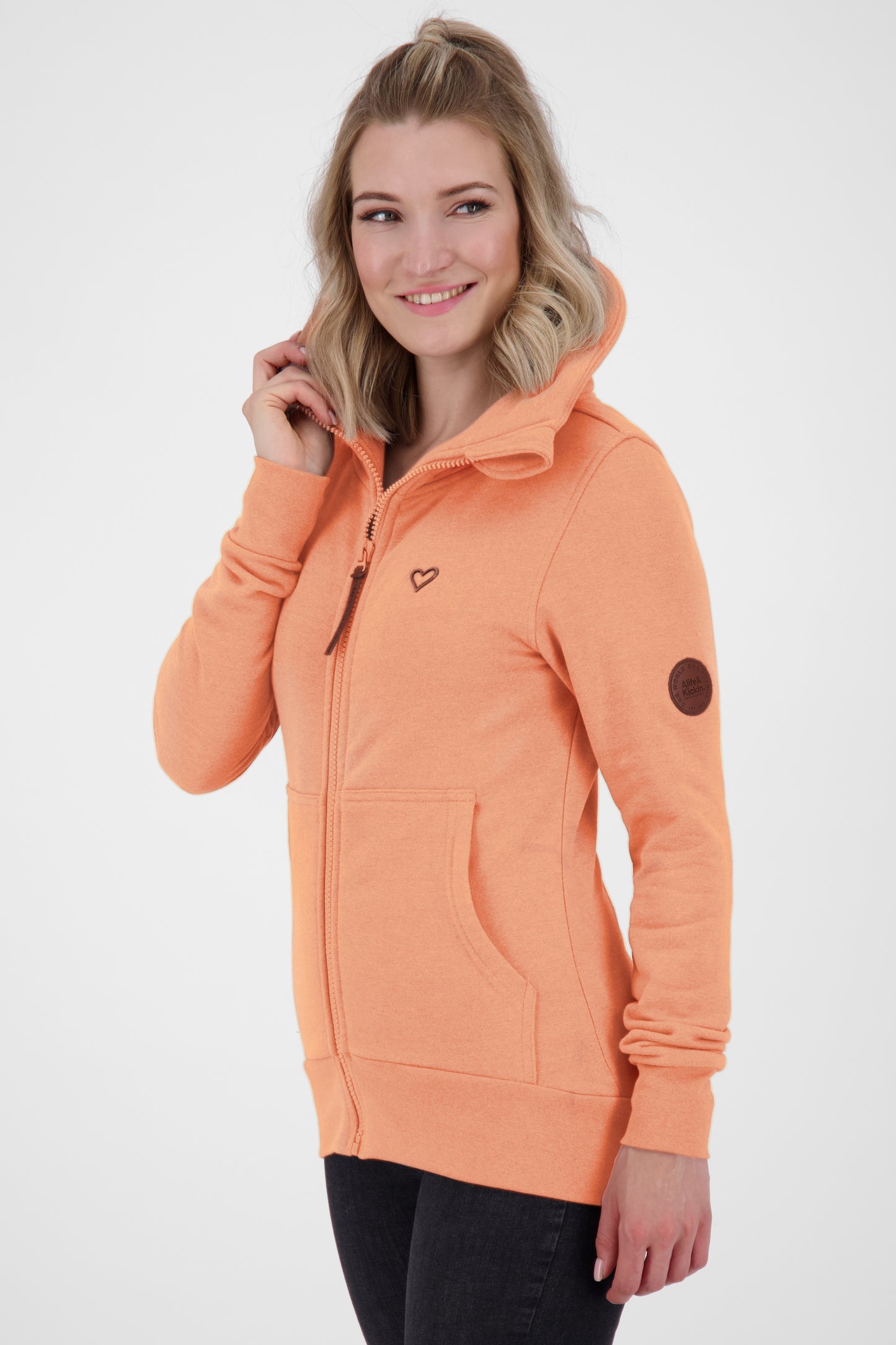 Damen Sweatjacke VianaAK A - Weiche Sweatqualität und trendiger Look Orange