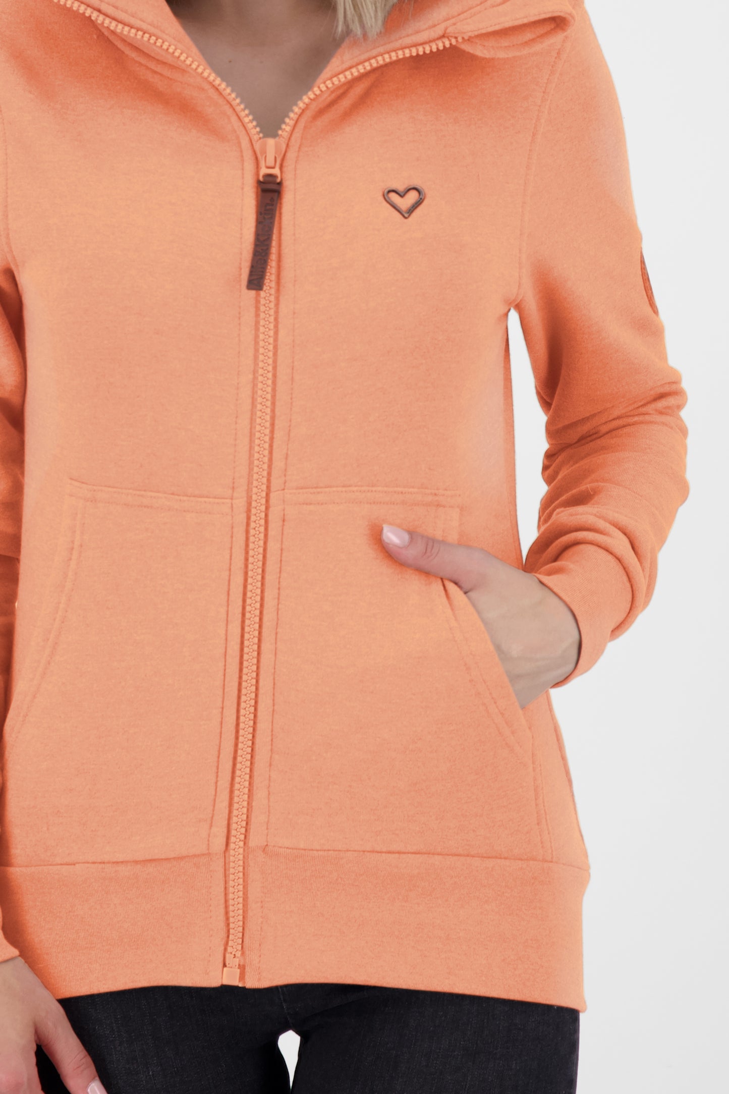 Damen Sweatjacke VianaAK A - Weiche Sweatqualität und trendiger Look Orange