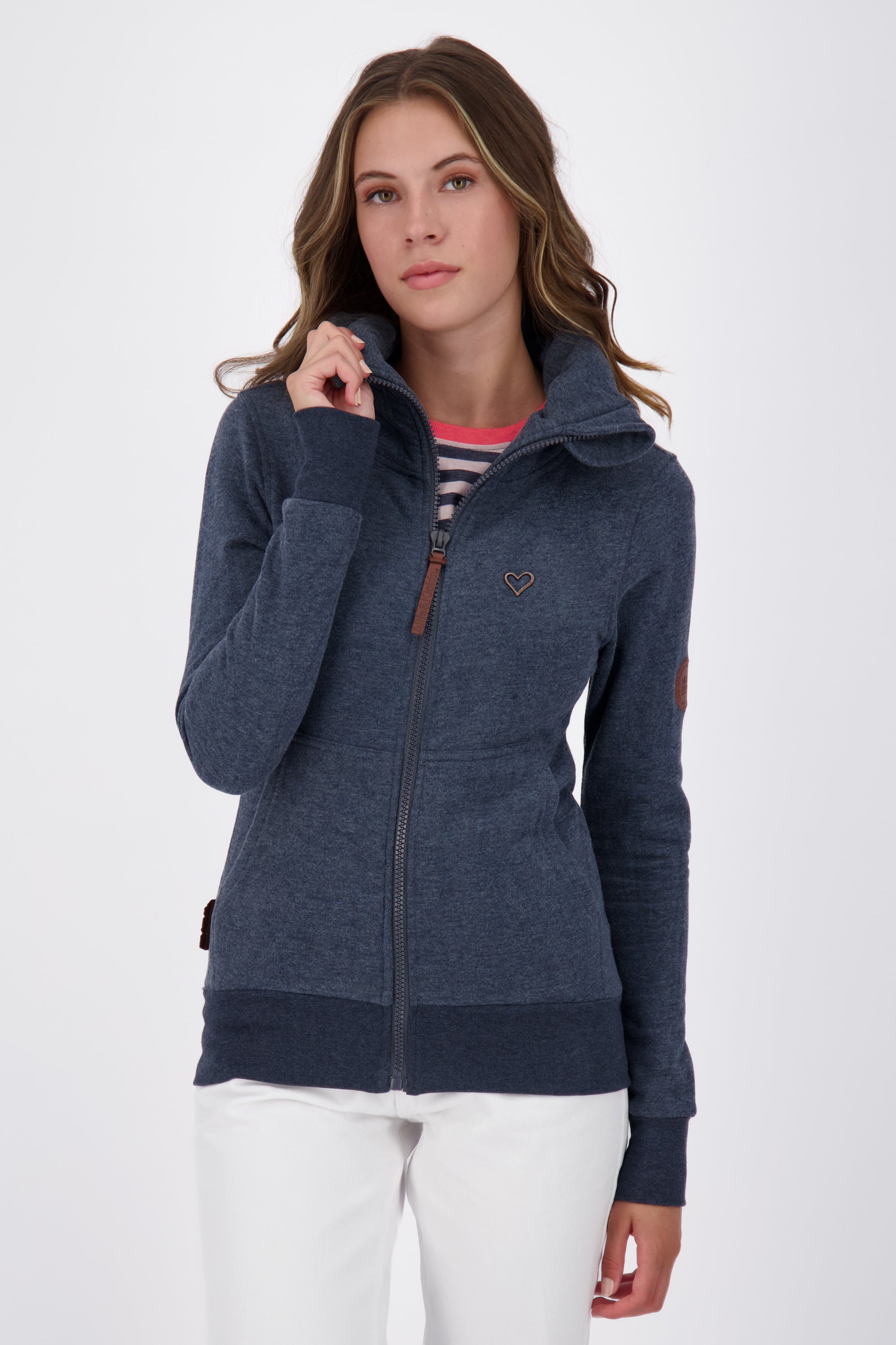 Damen Sweatjacke VianaAK A - Weiche Sweatqualität und trendiger Look Dunkelblau