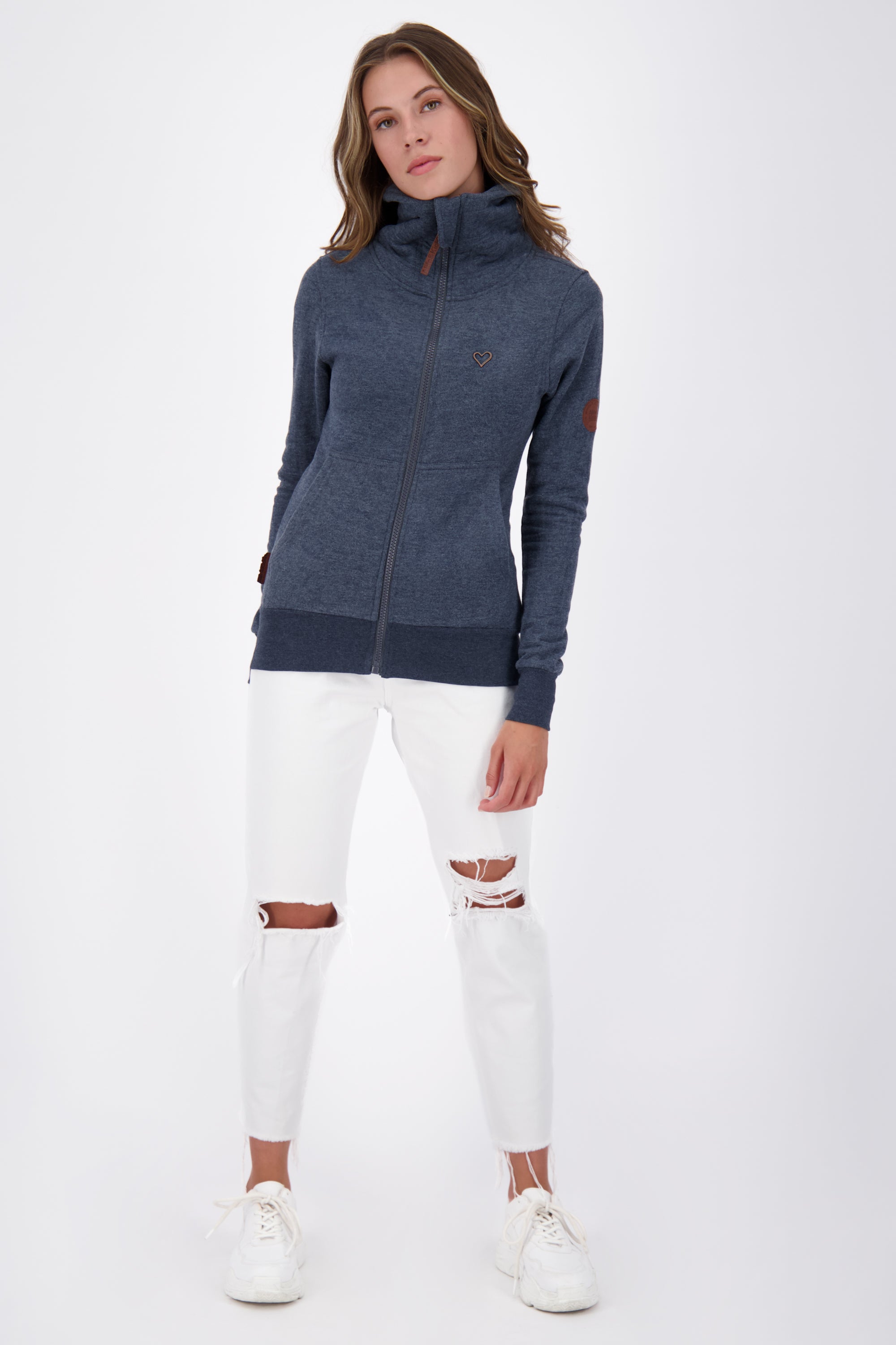 Damen Sweatjacke VianaAK A - Weiche Sweatqualität und trendiger Look Dunkelblau