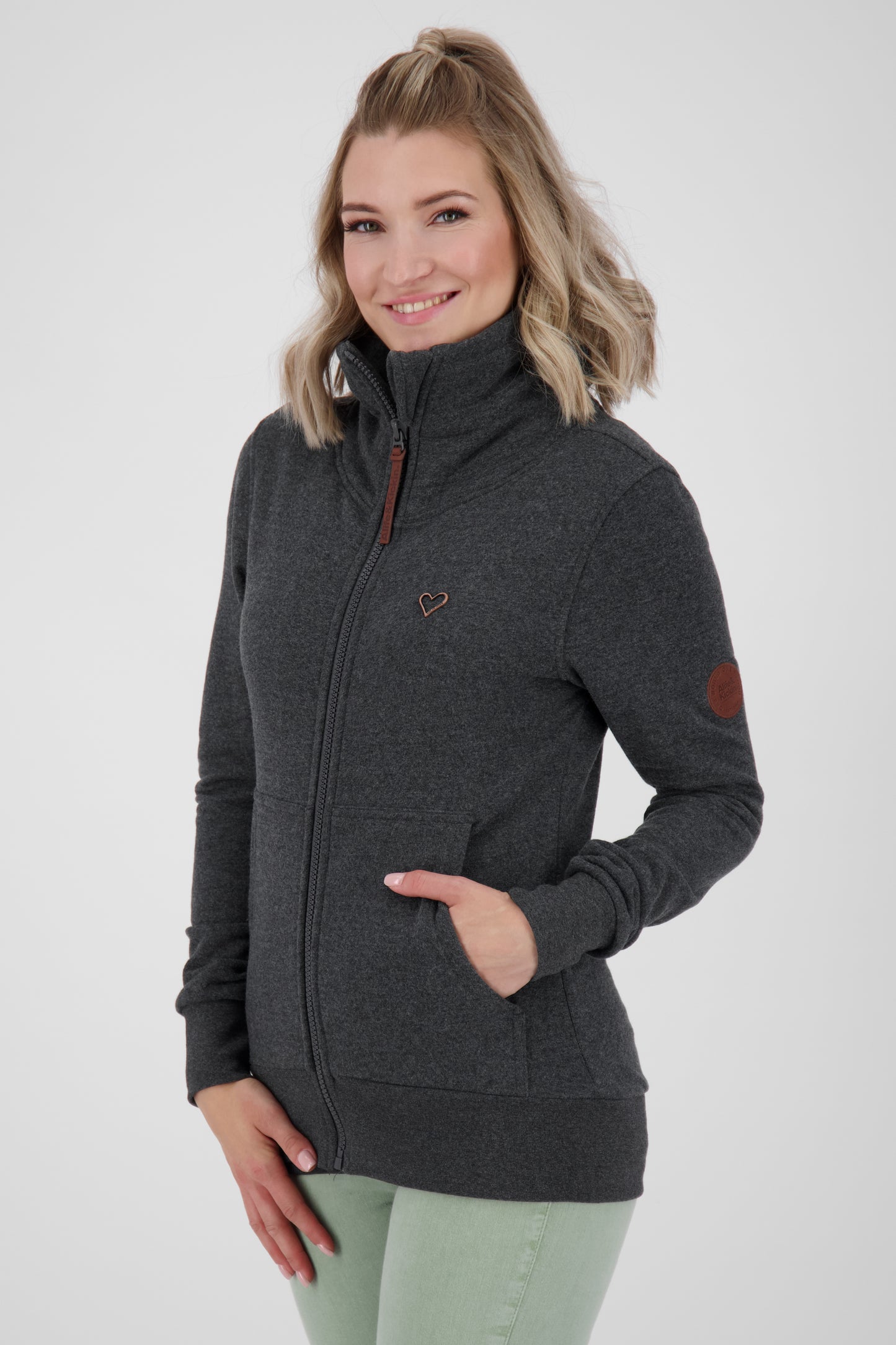 Damen Sweatjacke VianaAK A - Weiche Sweatqualität und trendiger Look Schwarz