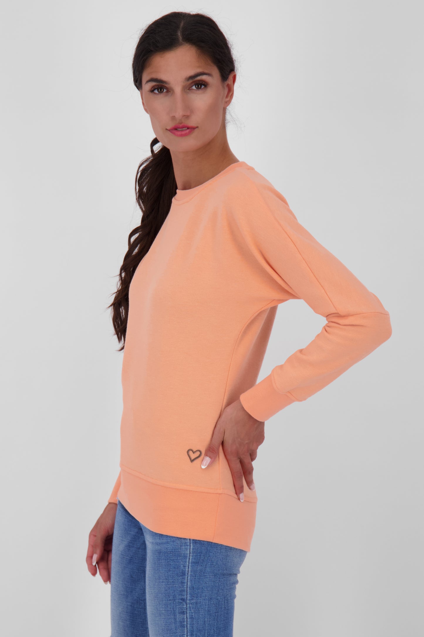 DarinAK A Sweater für Damen - Trendiger und farbenfroher Sweatpullover Orange