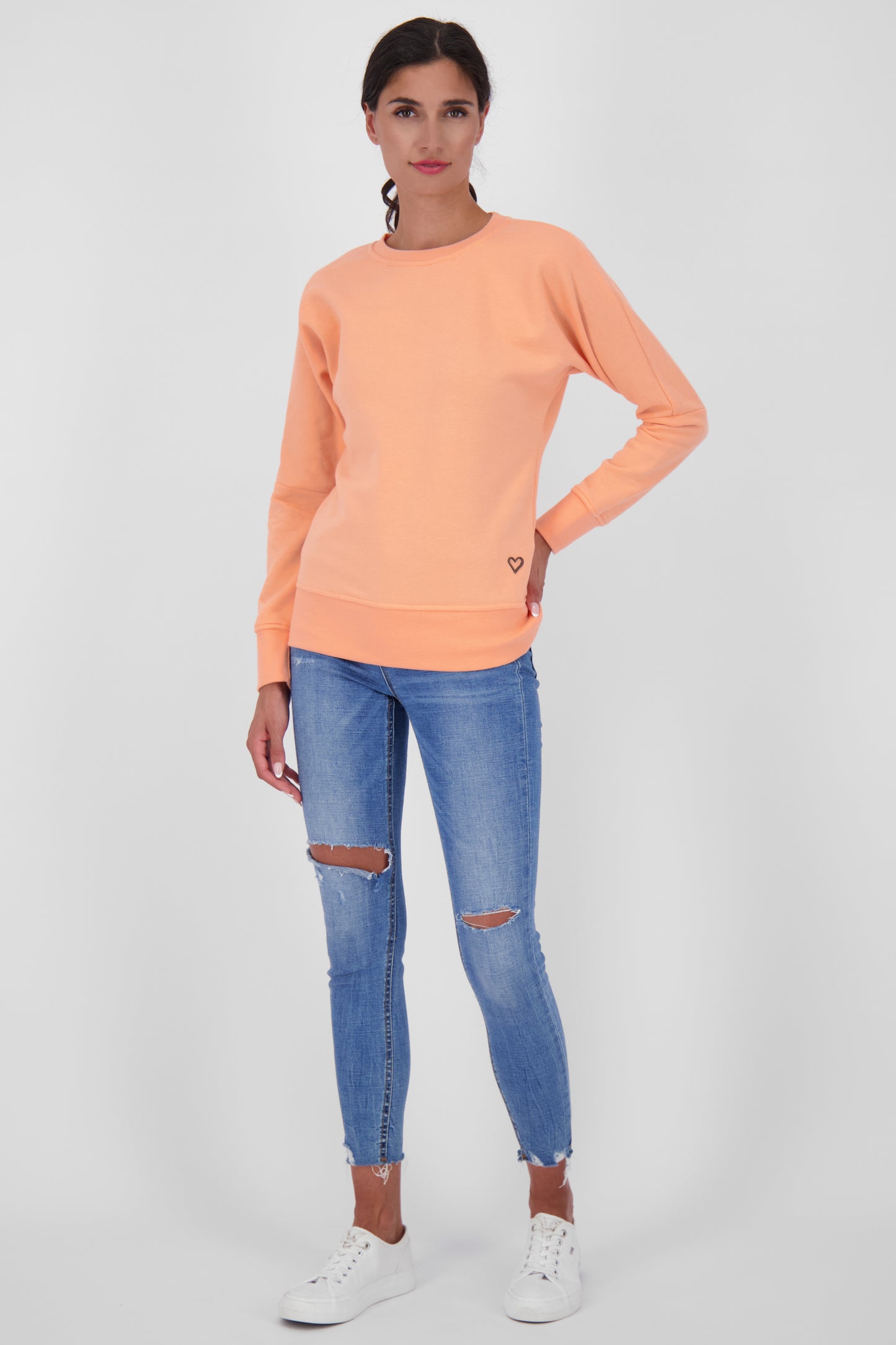DarinAK A Sweater für Damen - Trendiger und farbenfroher Sweatpullover Orange