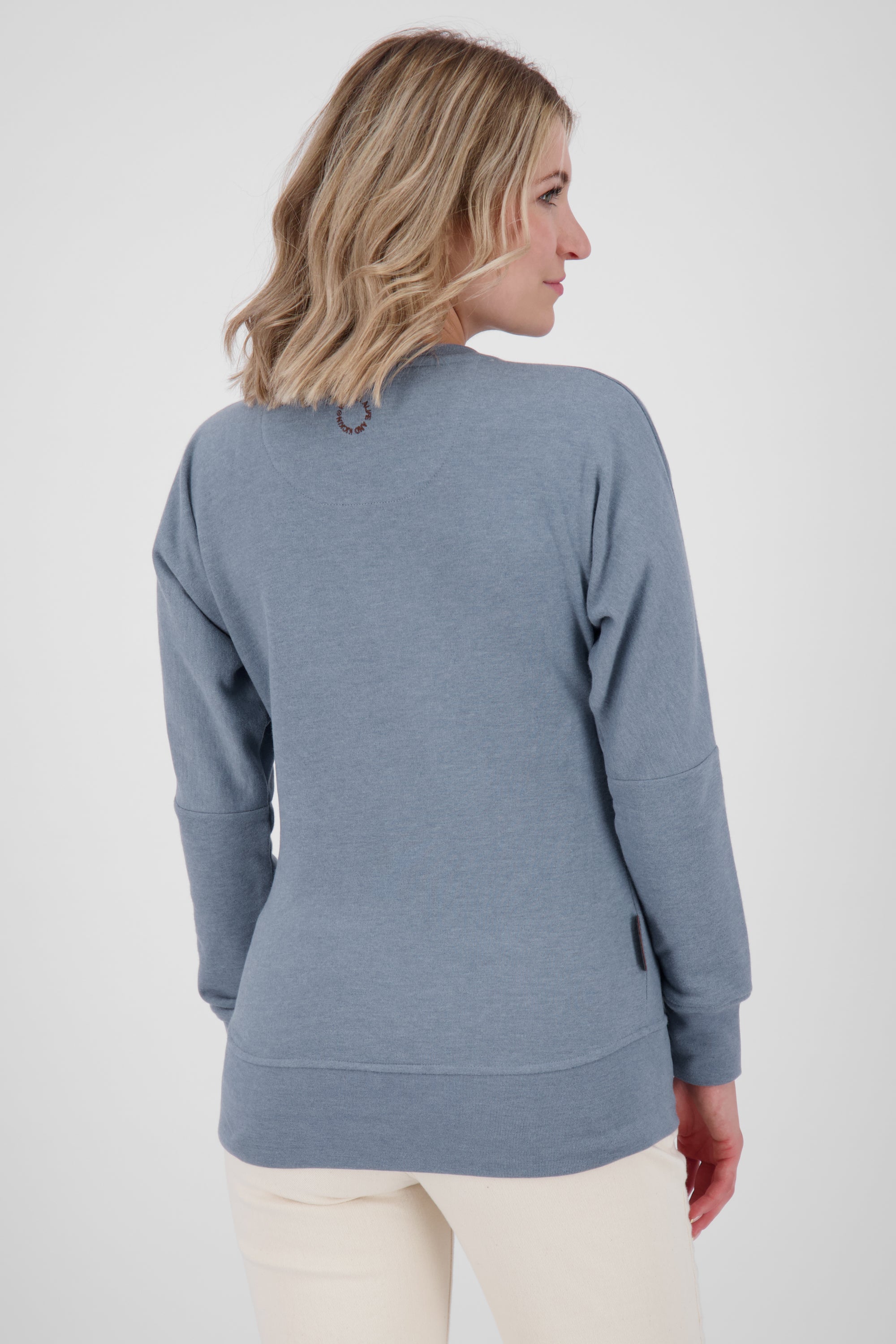 DarinAK A Sweater für Damen - Trendiger und farbenfroher Sweatpullover Blau
